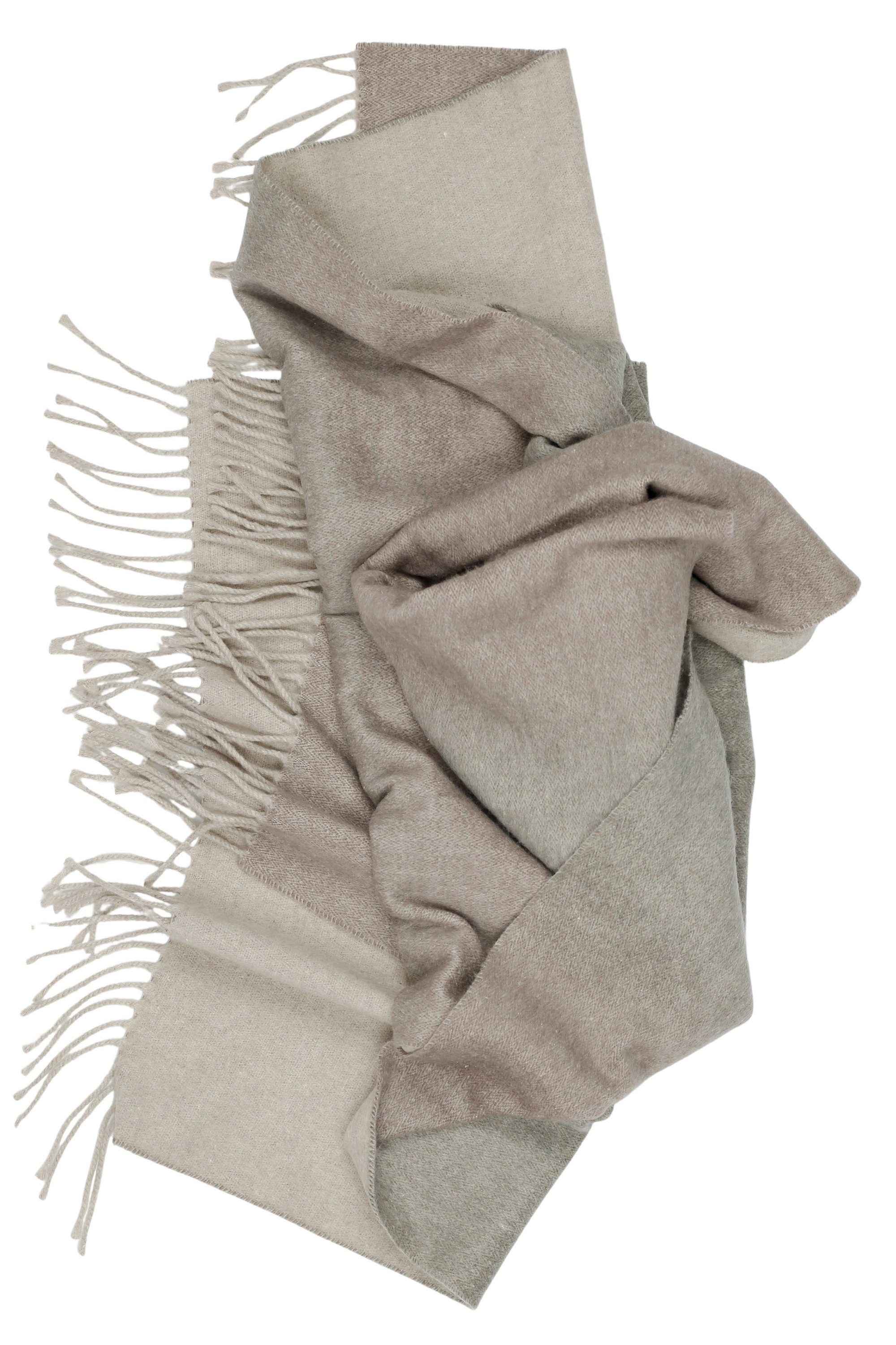COLLEZIONE ALESSANDRO Wollschal Taupe, (1-St), in modischem taupe-grau, Made in Italy