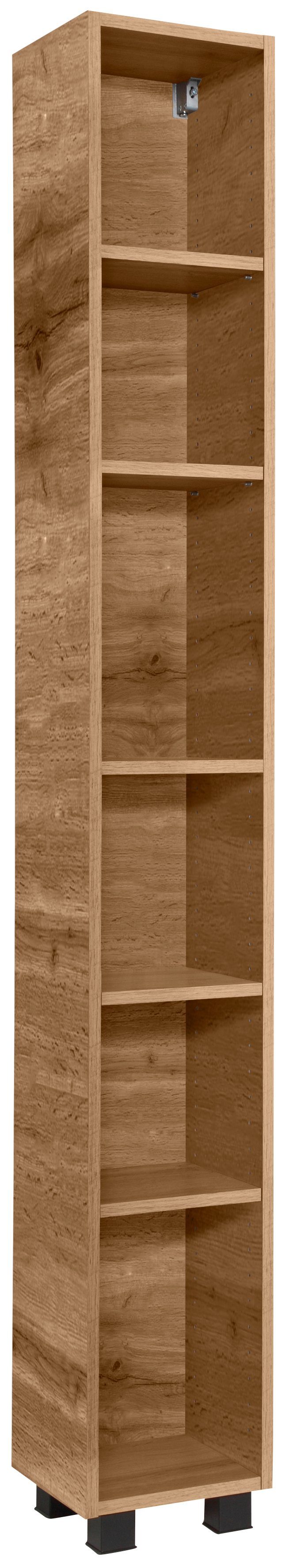 welltime Hochschrank Trento, Badmöbel, Badregal, Regal, Breite 25 cm Standregal, Badezimmer-Regal, für viel Stauraum – Bild 3 von 5