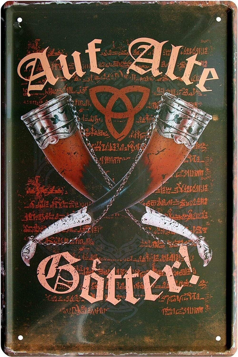 schilderkreis24 Metallschild Blechschild Auf Alte Götter 20x30cm