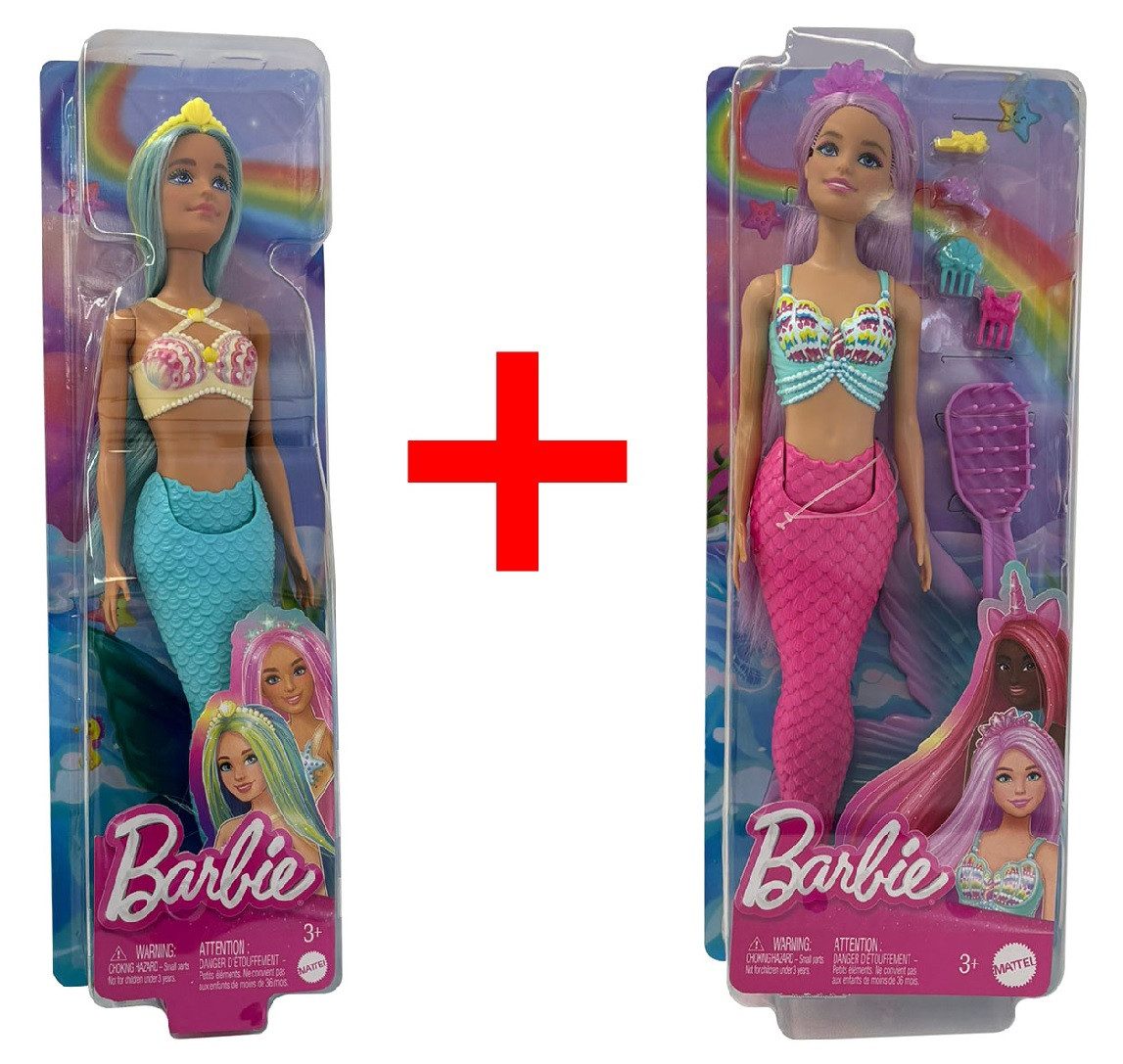 Barbie Stehpuppe Barbie Meerjungfrau Puppen 2er-Set günstig online kaufen