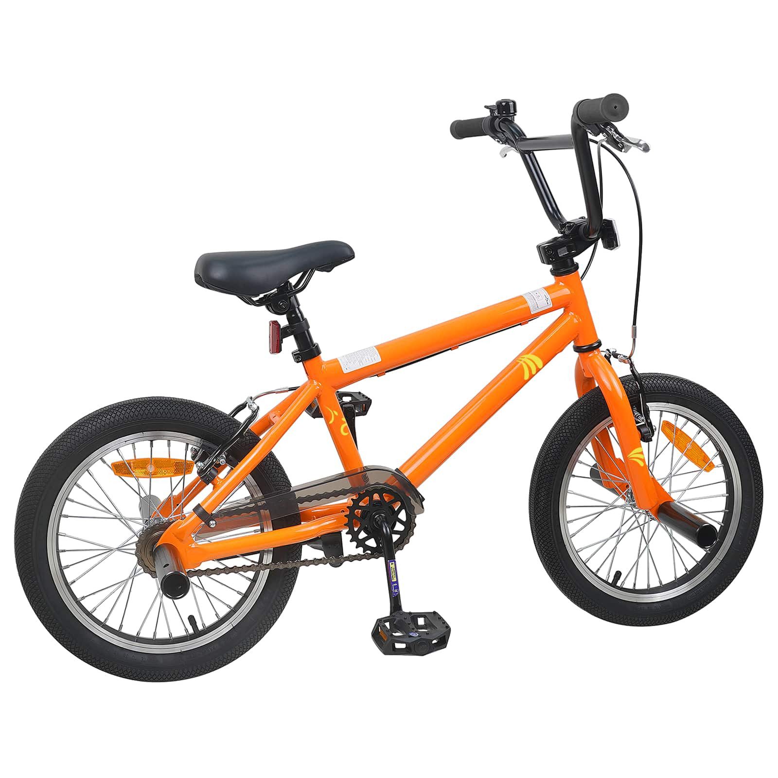 vidaXL Kinderfahrrad 139 x 67 x 91 x cm BMX Rad 20 Zoll für über 9 Jahre alt Orange