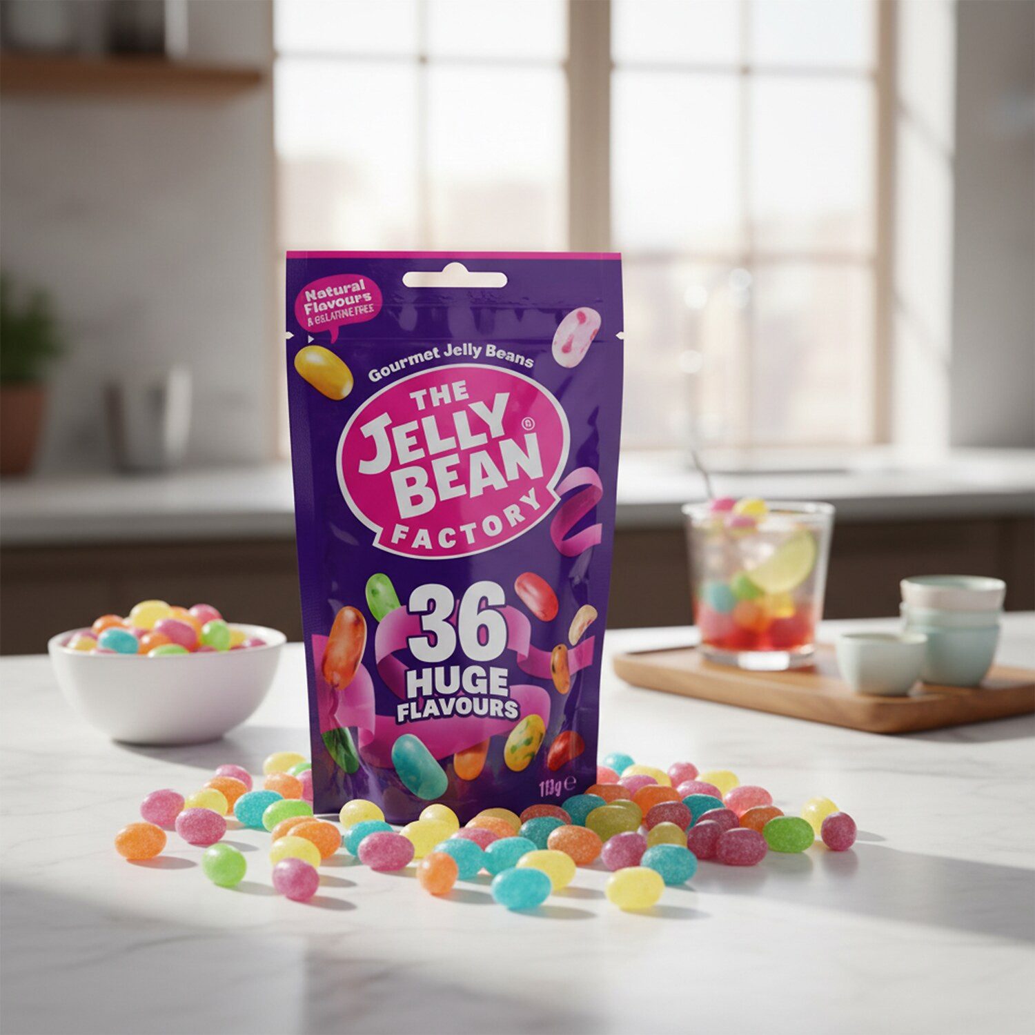 THE JELLY BEAN FACTORY Süßigkeit, 1 x 113 g, The Jelly Bean Factory – 36 Sorten Gourmet Jelly Beans