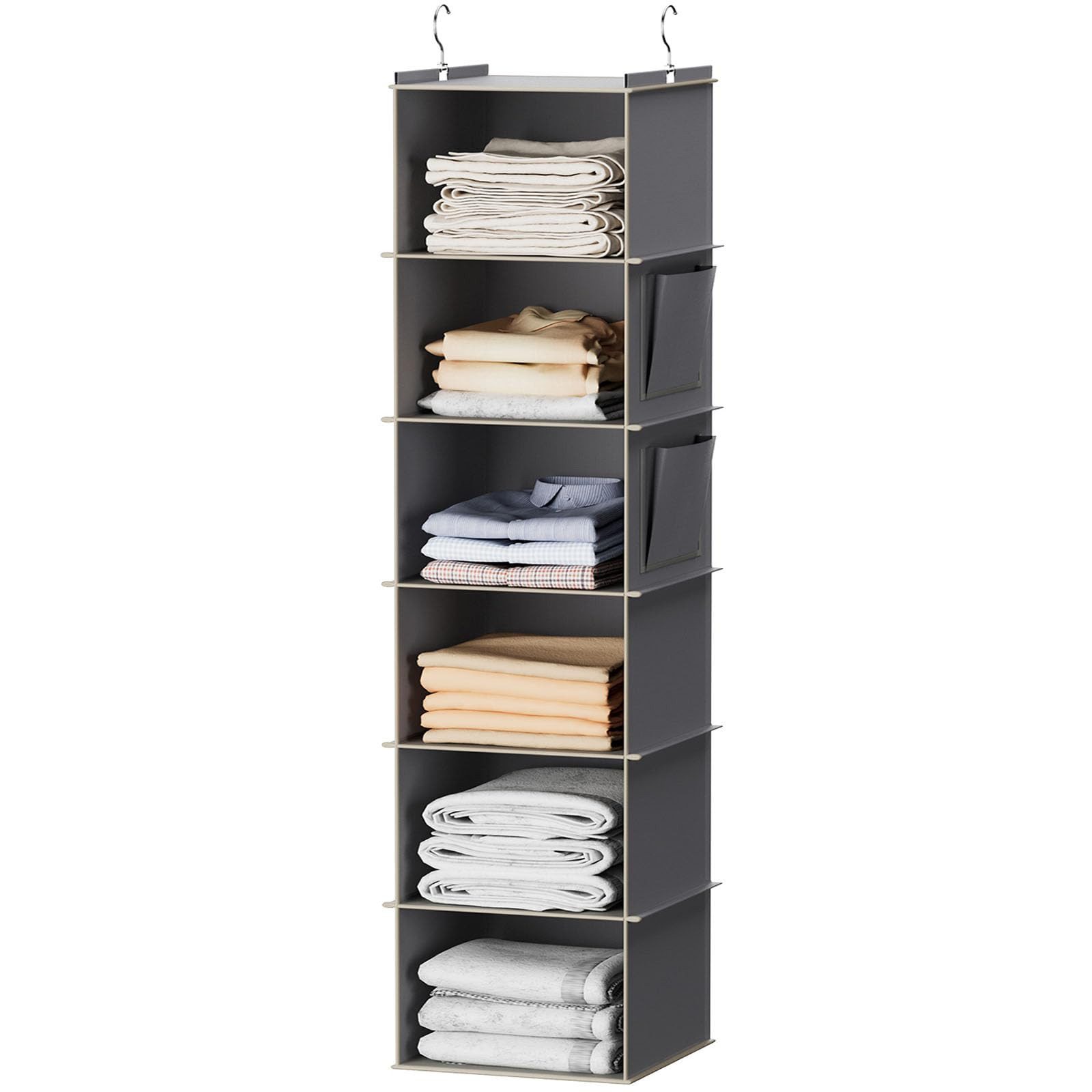 Hängeaufbewahrung Kleiderschrank Hängeregal mit 6 Fächern Hängeregal Organizer
