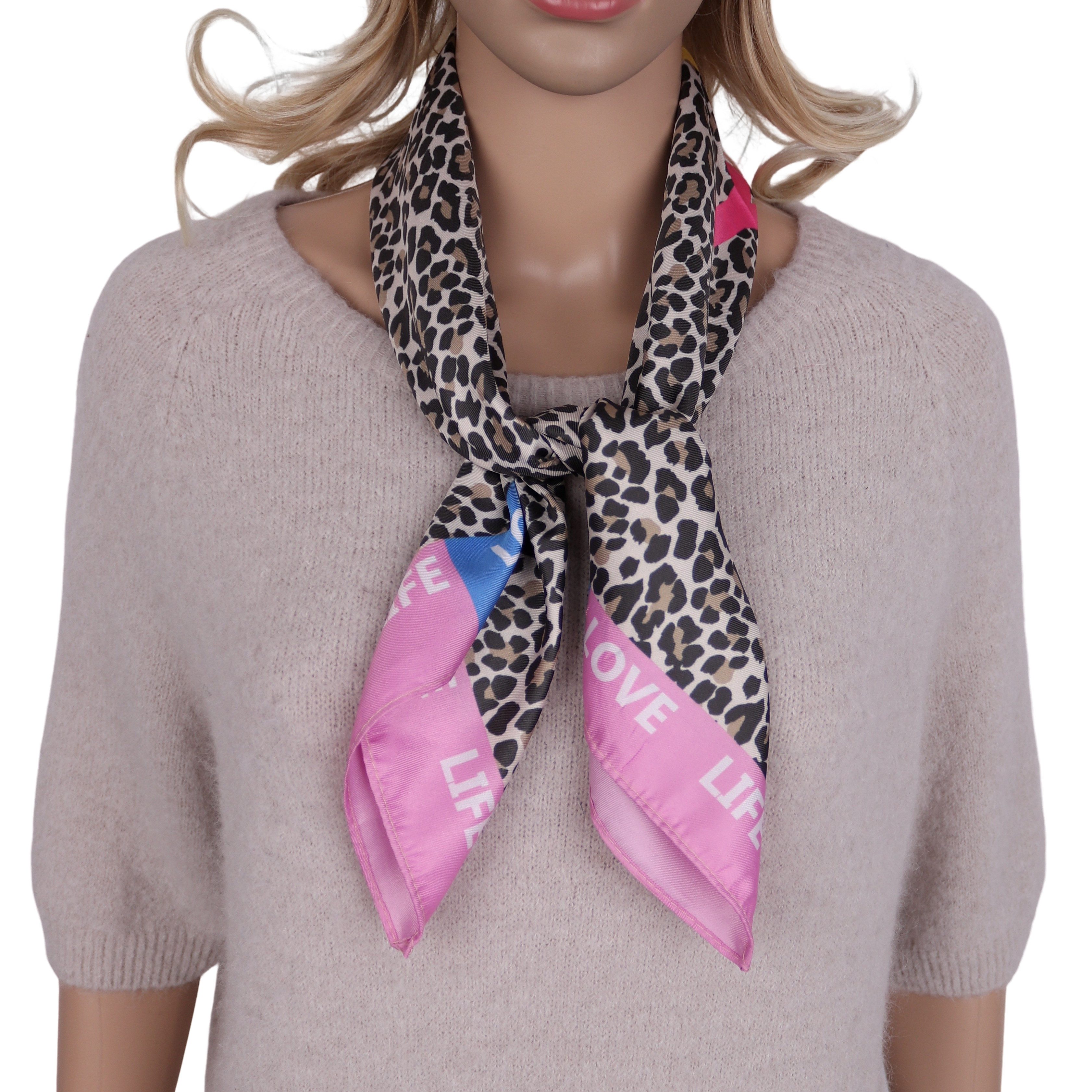 MIRROSI Nickituch Vierecktuch ca. 70x70cm wunderschöne Mustern, Damen Halstuch ideal für Frühling, Sommer oder Herbst