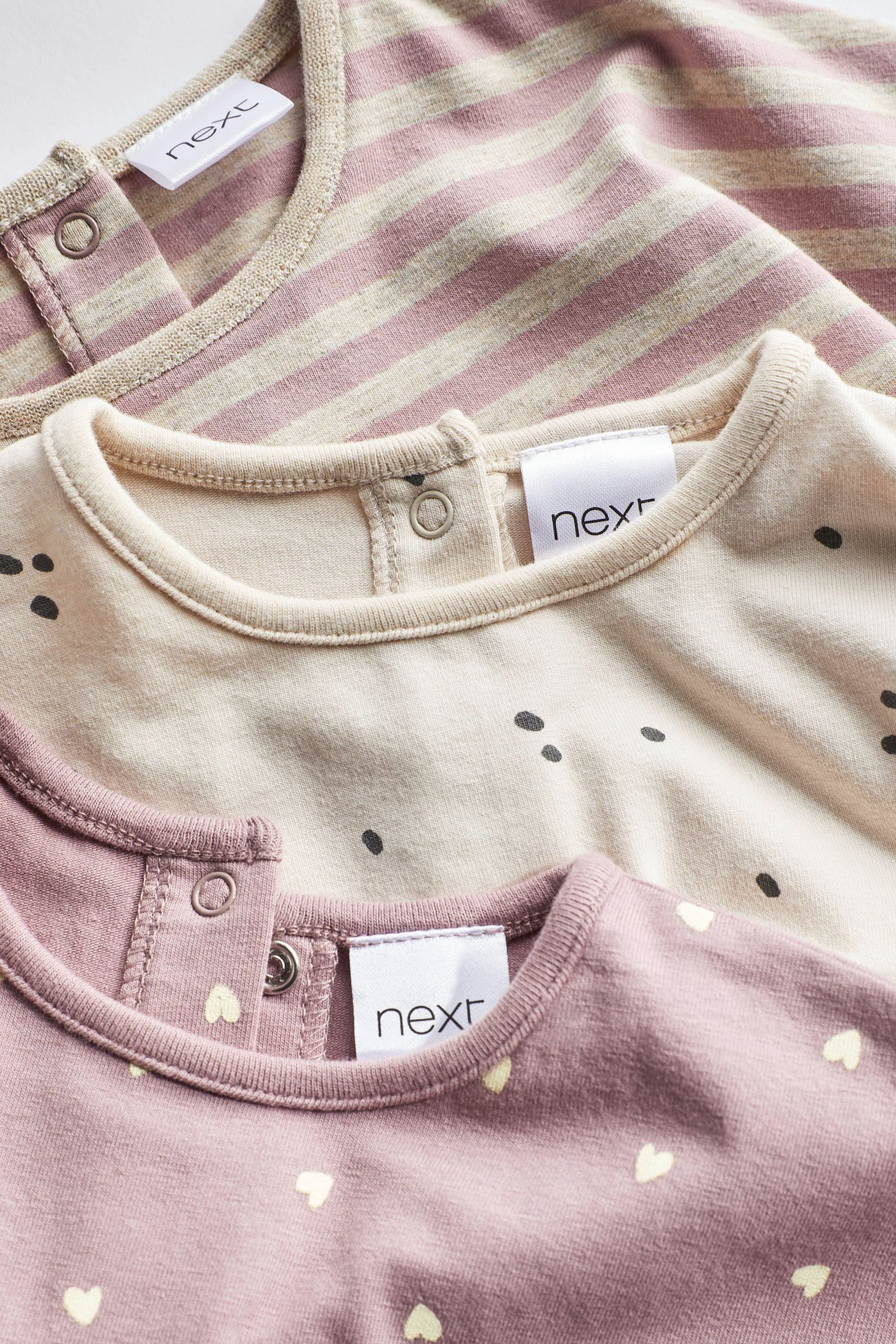 Next Shirt Leggings & Pink (6-tlg) 6-teiligen und T-Shirts Baby-Set im Stripe Leggings