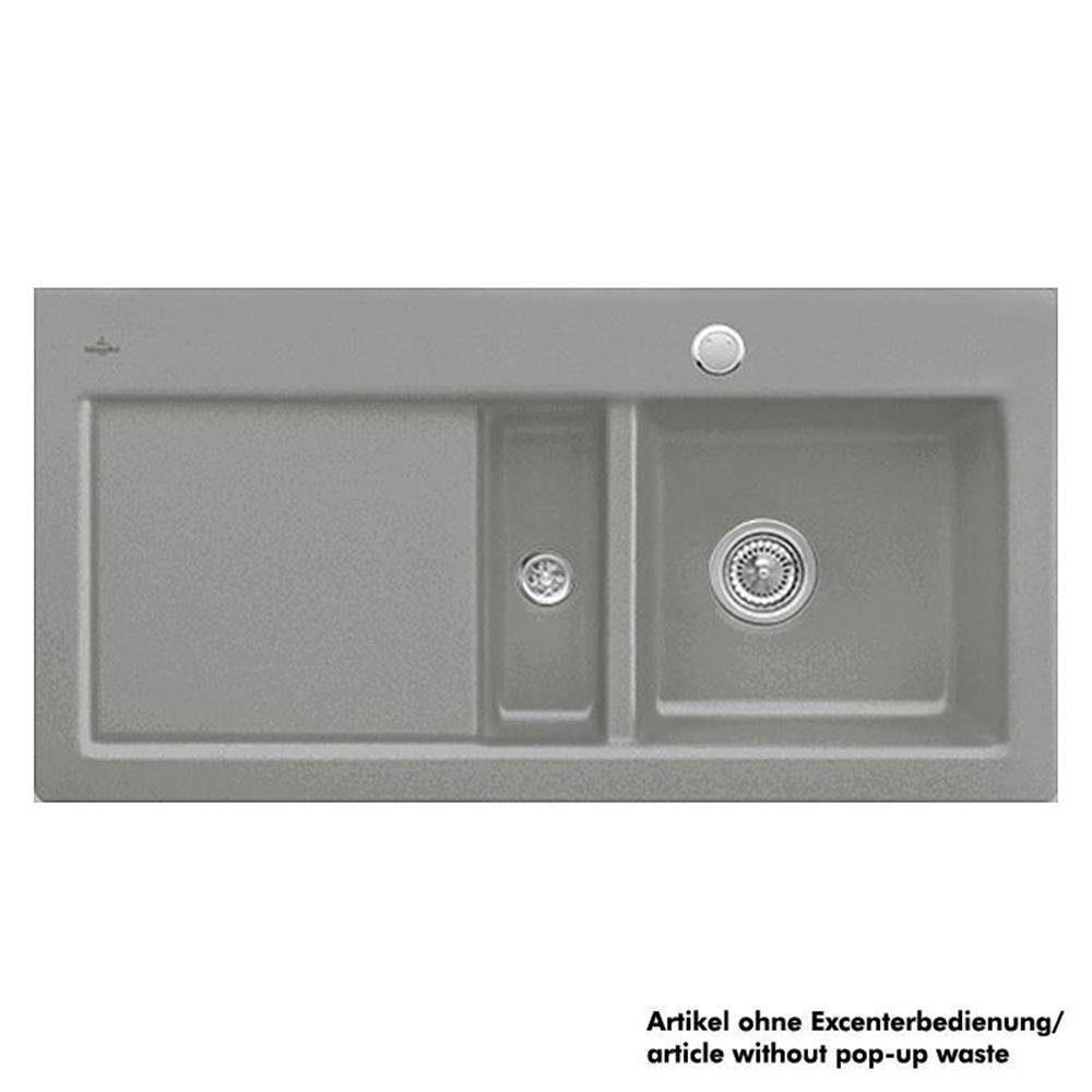 Villeroy & Boch Küchenspüle Villeroy & Boch flächenbündig Subway 60 Flat Becken rechts, 96,5/47,5 cm Classicline KD Fossil