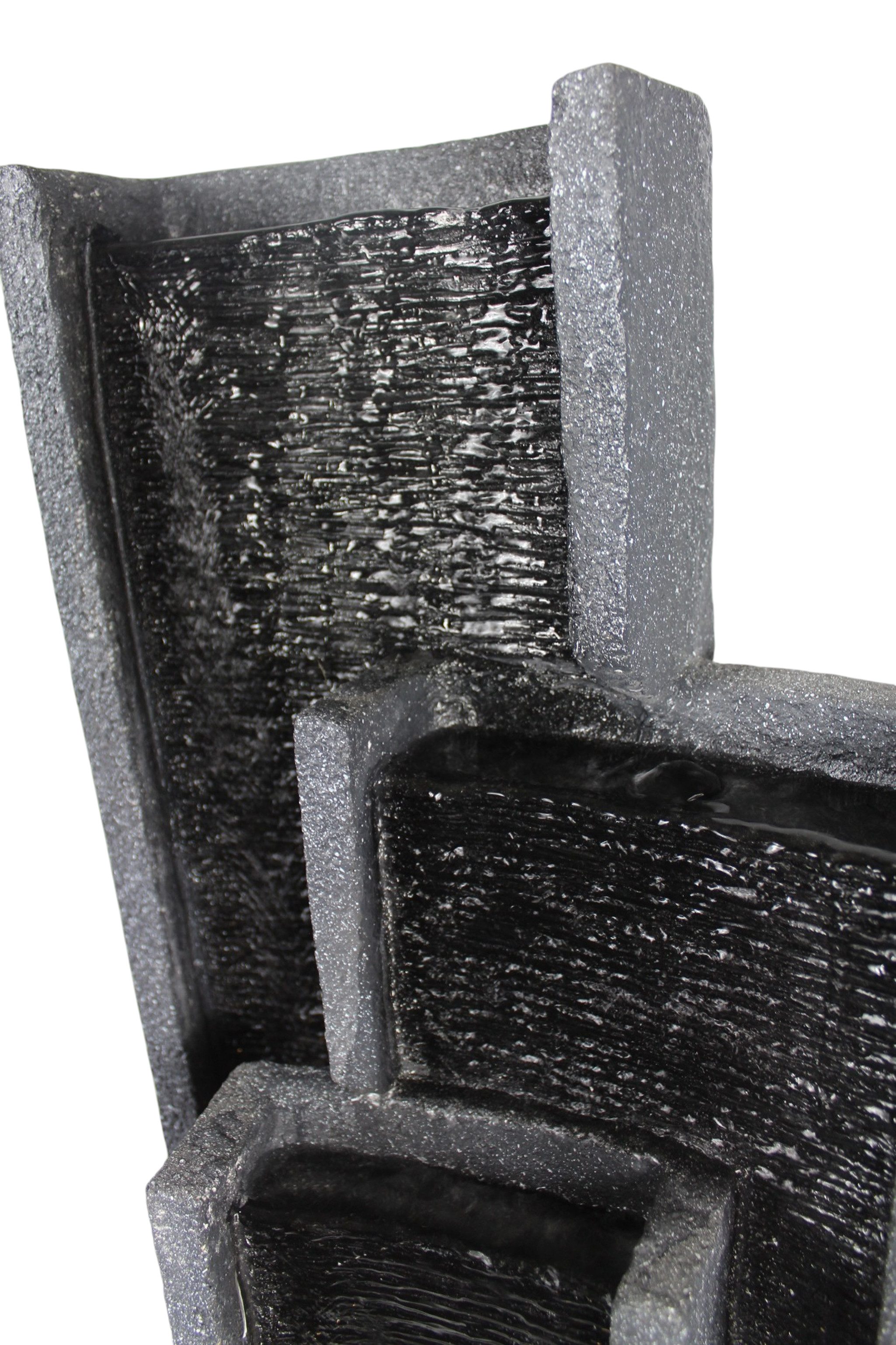 Arnusa Gartenbrunnen Springbrunnen BK903 Wasserwand 99 cm Standbrunnen mit LED groß, 37 cm Breite, Gartendekoration Zimmerbrunnen