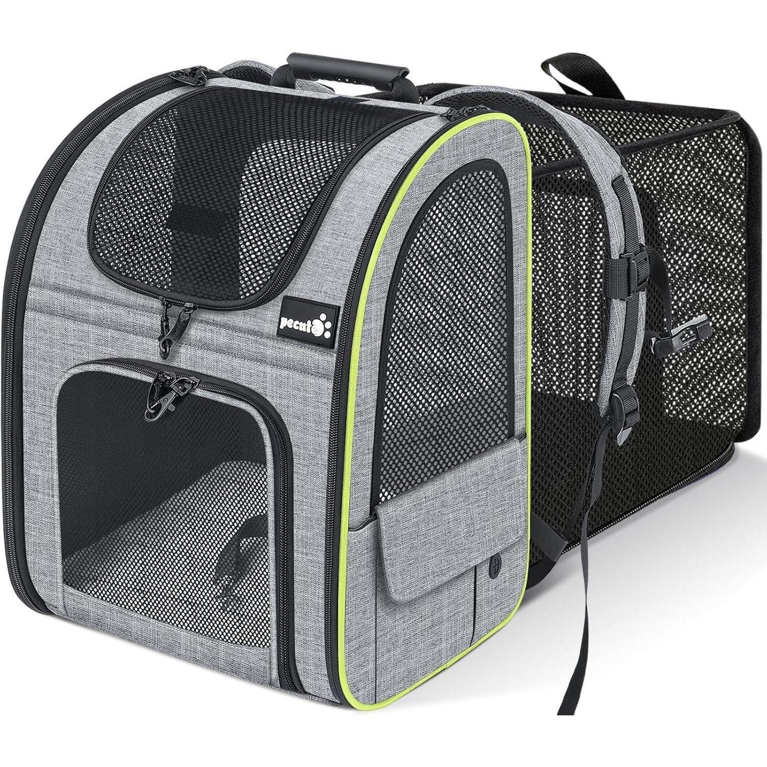LuxusKollektion Tiertransporttasche Hunderucksack Erweiterbar Katzenrucksack Große Katzen Rucksack Hund