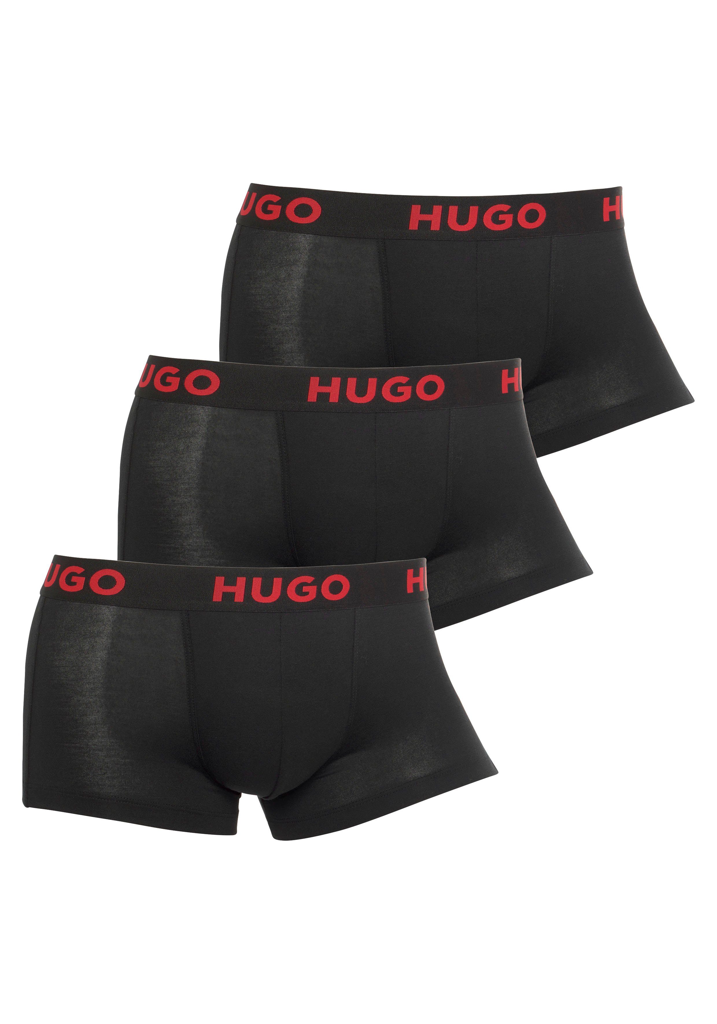 HUGO Trunk TRUNK TRIPLET NEBULA (Packung) mit elastischem Logobund Black_001 | Boxer anliegend