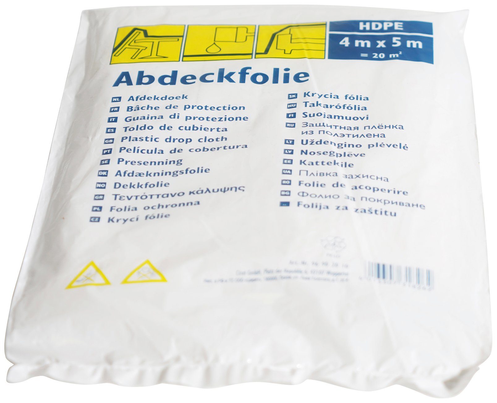 A.S. Création Schutzfolie Abdeckfolie transparente Staubschutzfolie, transparent, 4,00 m x 5,00 m