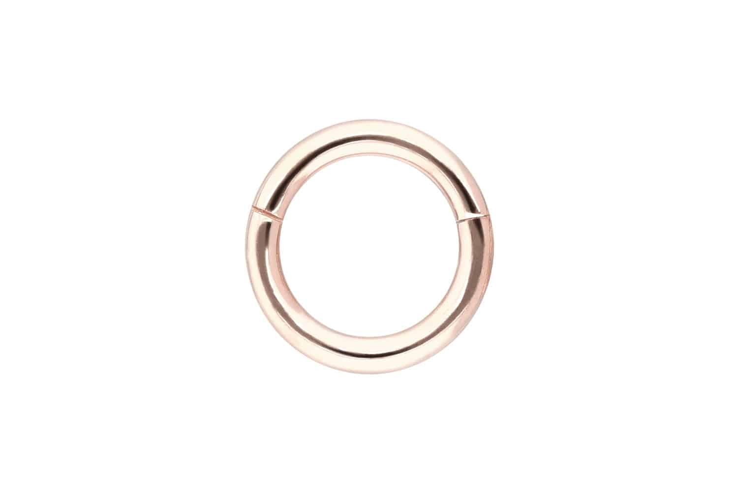 PIERCINGLINE Nasenpiercing 14/18 Karat Gold Segmentring Clicker Ohrpiercing Septum Nase (Clicker, 1-tlg), Ohrpiercing für Conch, Helix, Tragus, Daith, Lobe