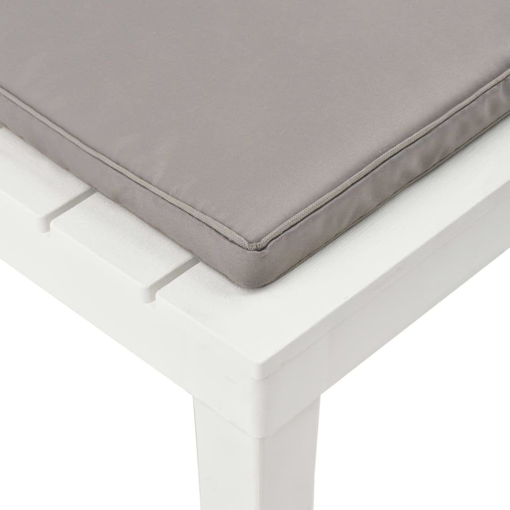 Sitzpolster vidaXL Gartenstuhl mit Garten-Lounge-Stuhl Kunststoff Weiß