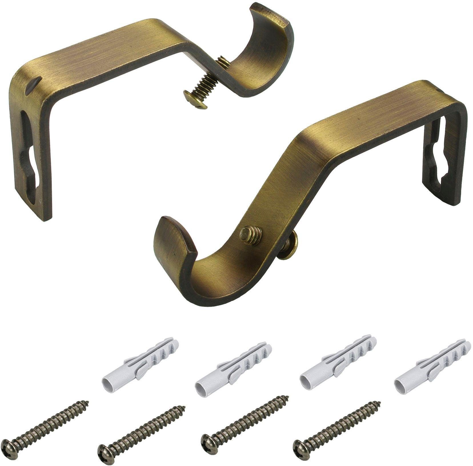 Liedeco Träger, Gardinenstangen, (Set, 2-St), für Gardinenstangen Ø 16 mm günstig online kaufen