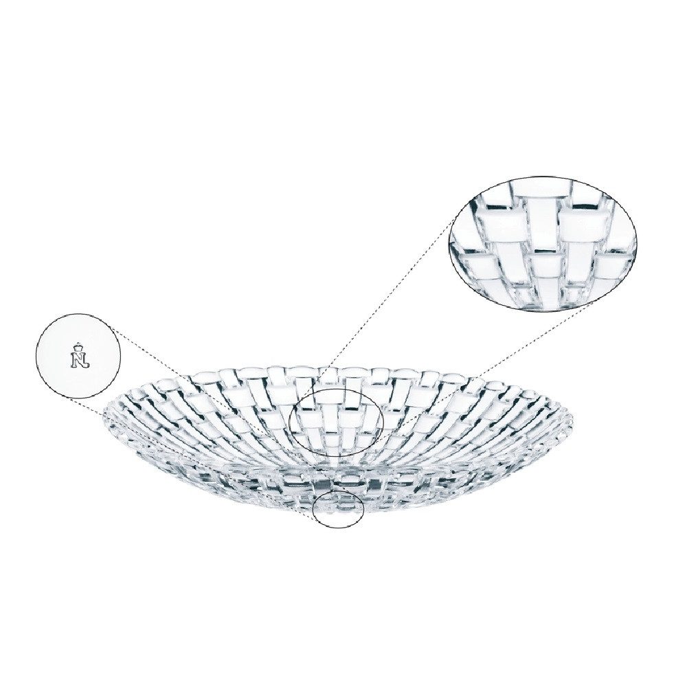 Nachtmann Schüssel Nachtmann Bossa Nova Schale rund 25 cm, Kristallglas, (Packung)