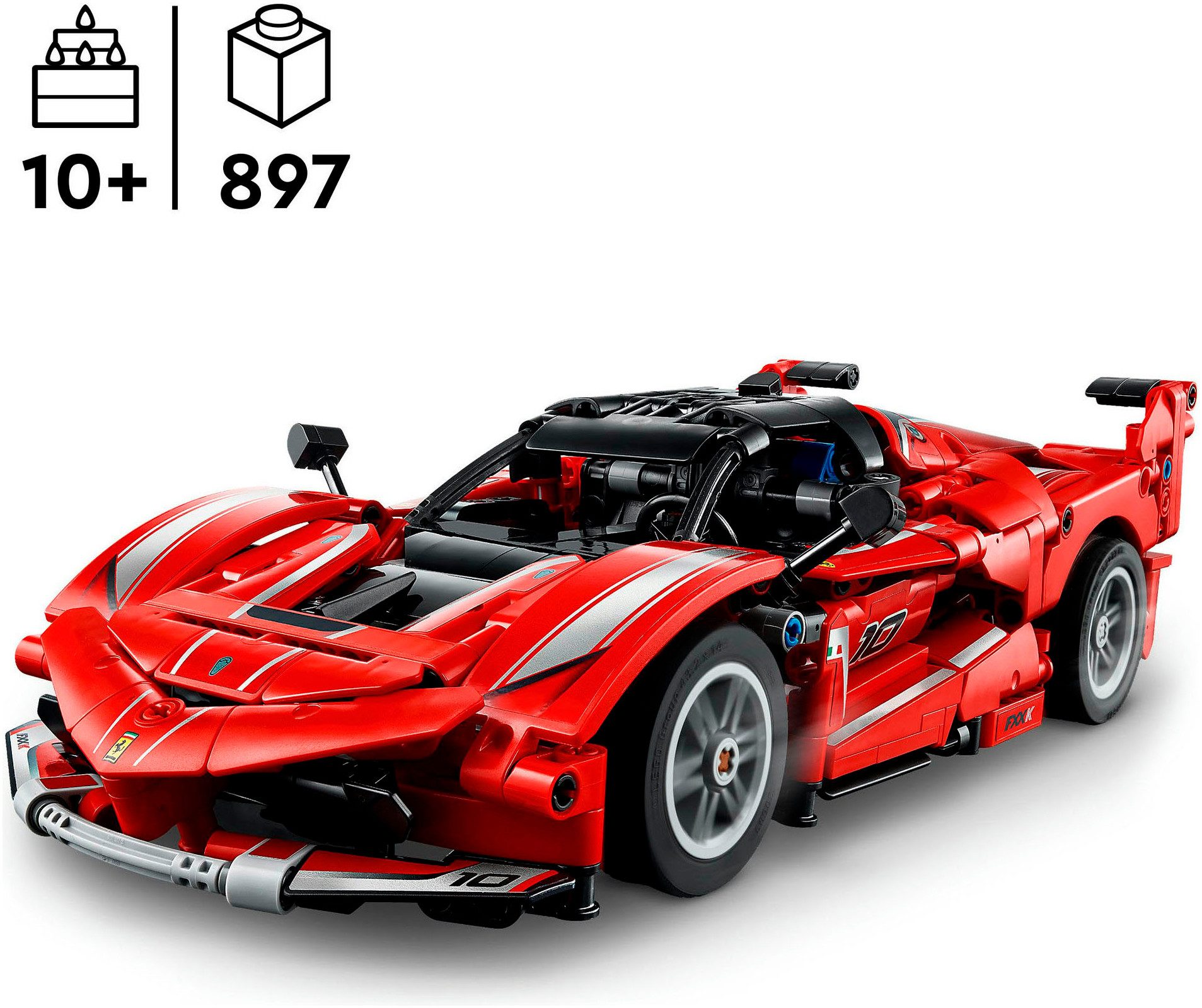 LEGO® Ferrari FXX K (42212), LEGO Technic Konstruktionsspielsteine, (897 St), Made in Europe