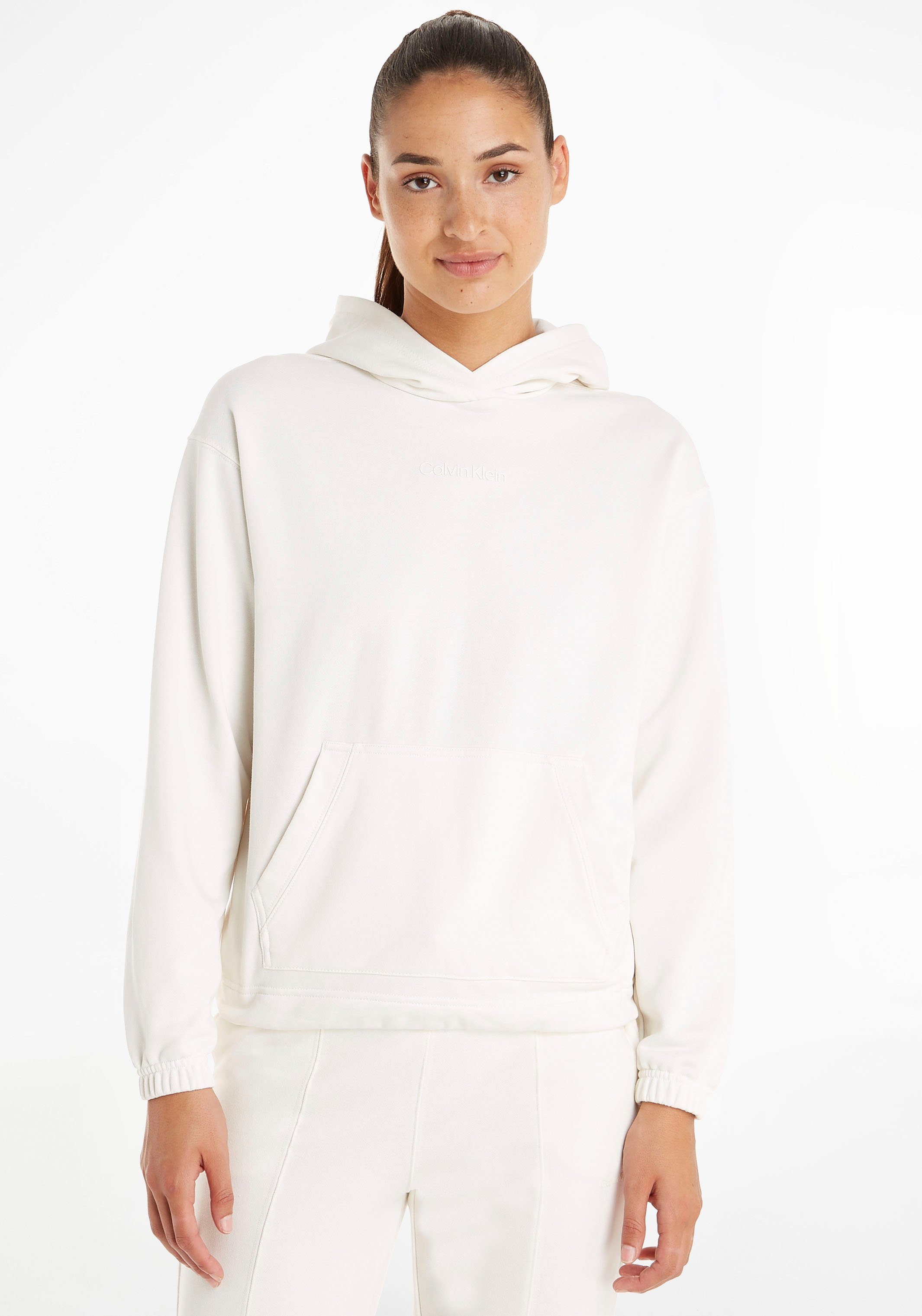 Neue Artikel für Frühjahr/Sommer 2024 Kapuzensweatshirt weiß - Sweatshirt Calvin Hoodie Klein Sport PW