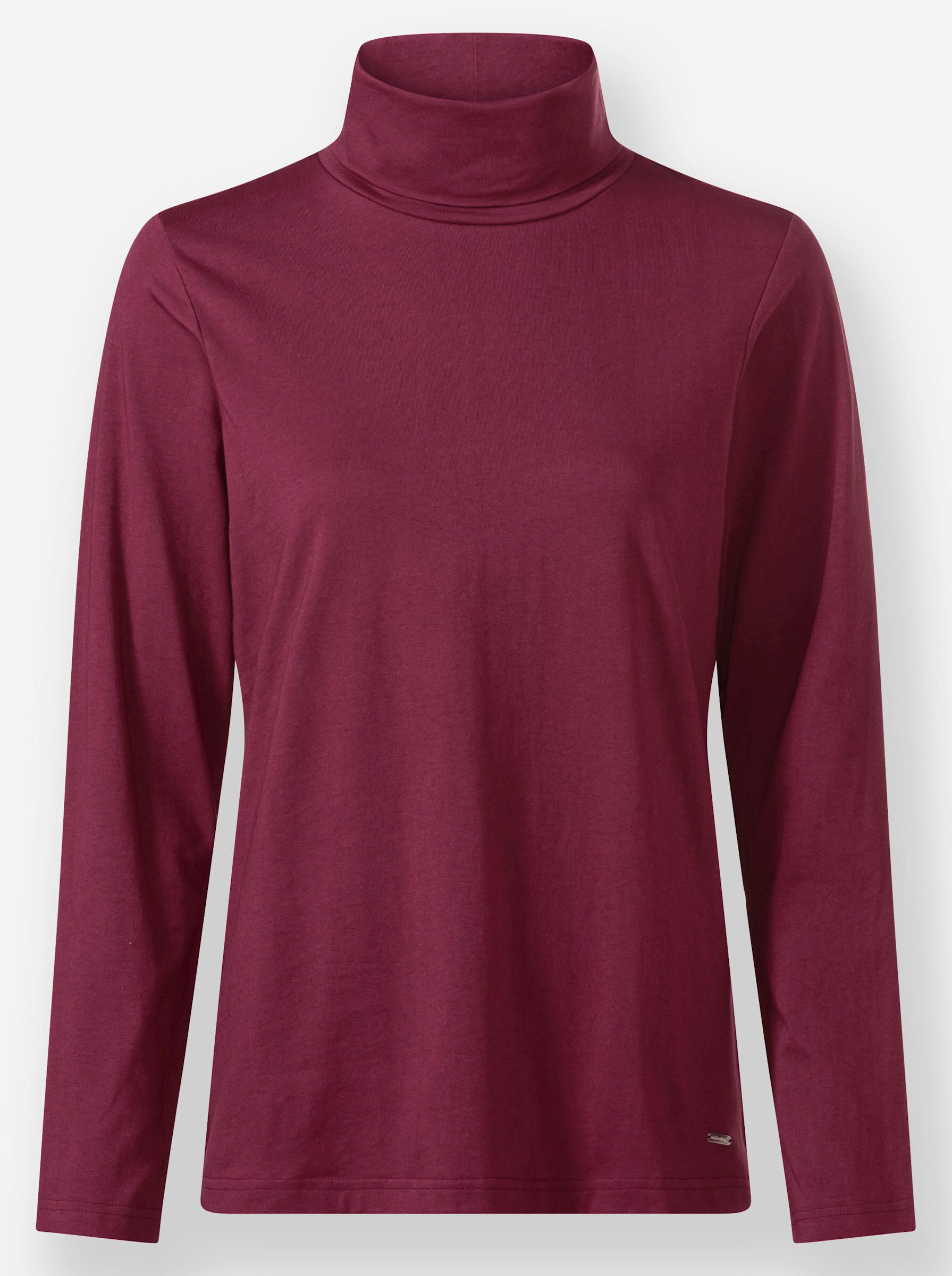 T-Shirt Rollkragen-Shirt Langarm