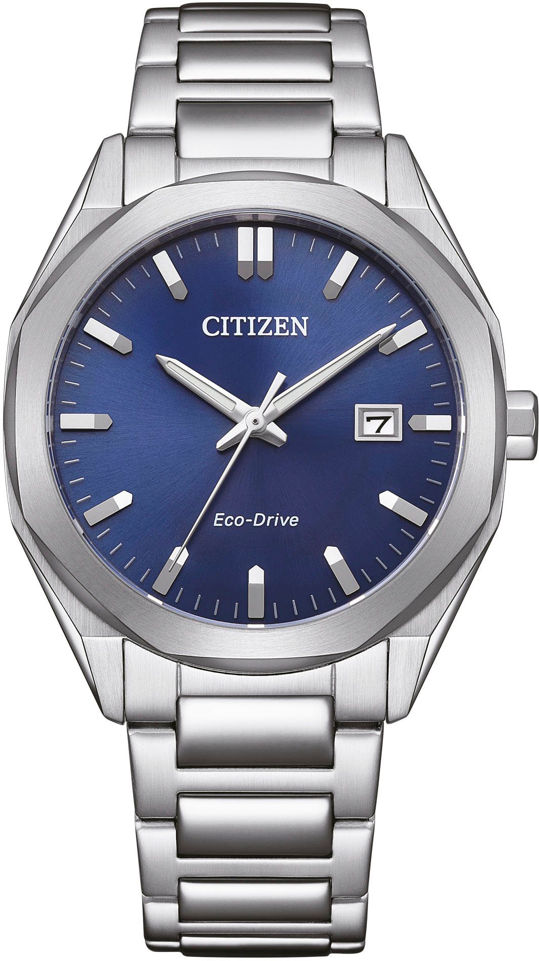 Citizen Solaruhr BM7620-83L, Armbanduhr, Herrenuhr, Datum, Edelstahlarmband