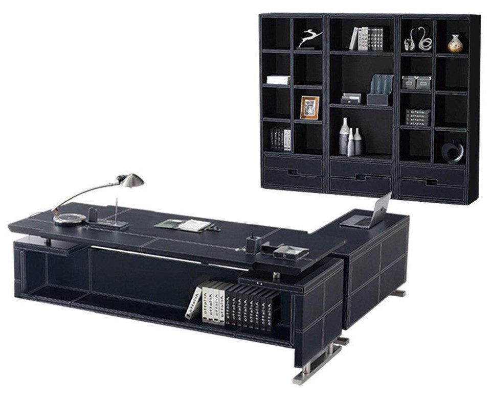 Xlmoebel Büromöbel-Set Set Eckschreibtisch und Aktenschrank in Luxusdesign für das Büro, (Eckschreibtisch + Aktenschrank), Hergestellt in Europa