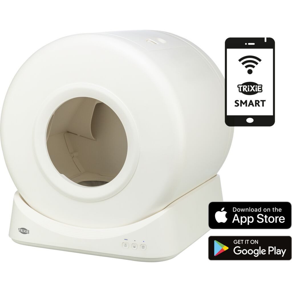 TRIXIE Katzentoilette Smarte Katzentoilette - weiß - 5 l/51 × 56 × 54 cm