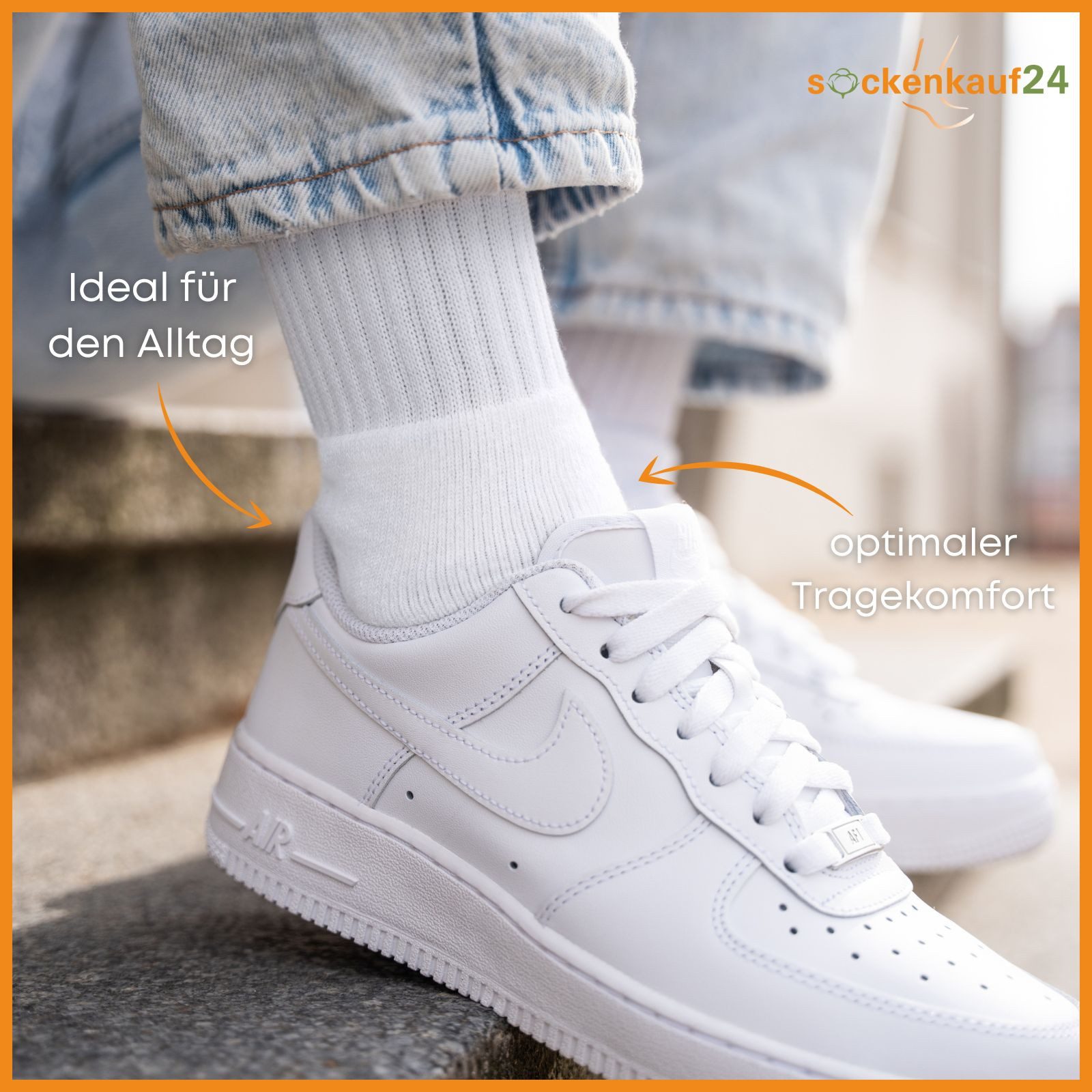 sockenkauf24 Tennissocken 10 Paar Damen & Herren Sportsocken atmungsaktiv Arbeitssocken Baumwolle