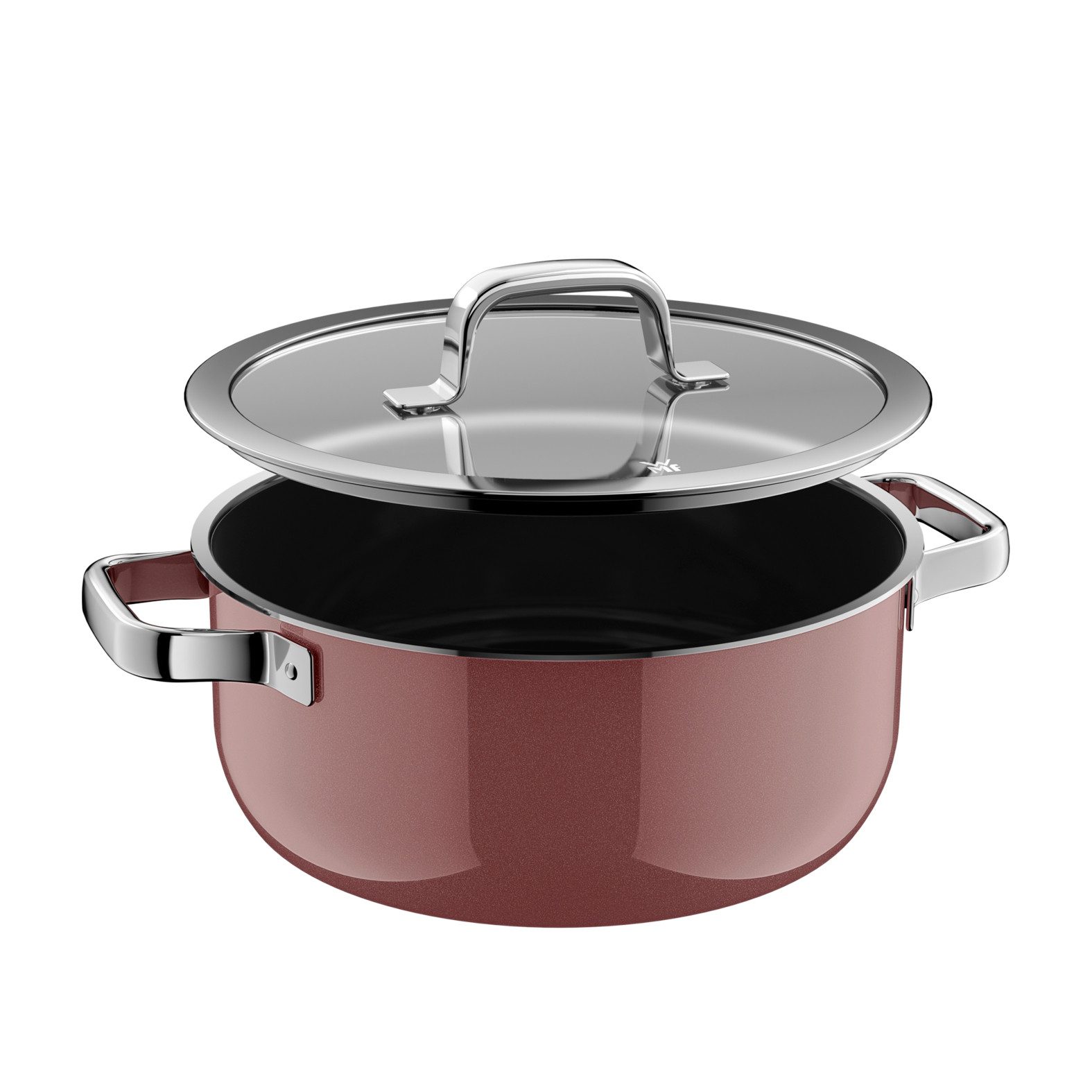 WMF Bratentopf Fusiontec Mineral Pro, Bratentopf mit Deckel, 24 cm, Rose Quartz, Fusiontec (Induktionsgeeignet, 1-tlg., 24 cm), Made in Germany