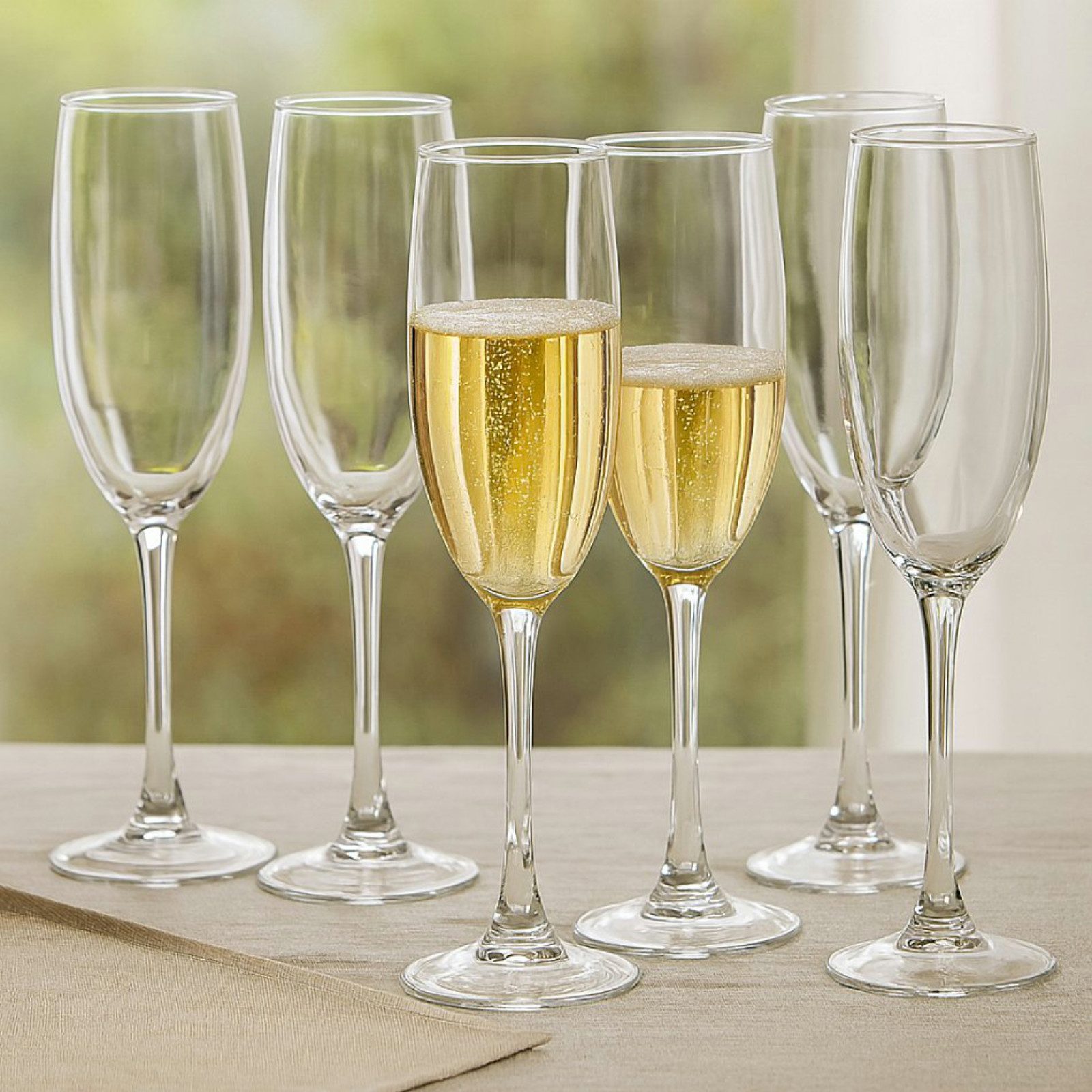Koopman Sektglas Champagnergläser Sektgläser Gläserset Gläser Glas 6tlg, 6-tlg., Glas, Kristallglas, 190ml, Transparent, Klassisch, Feier – Bild 4 von 5