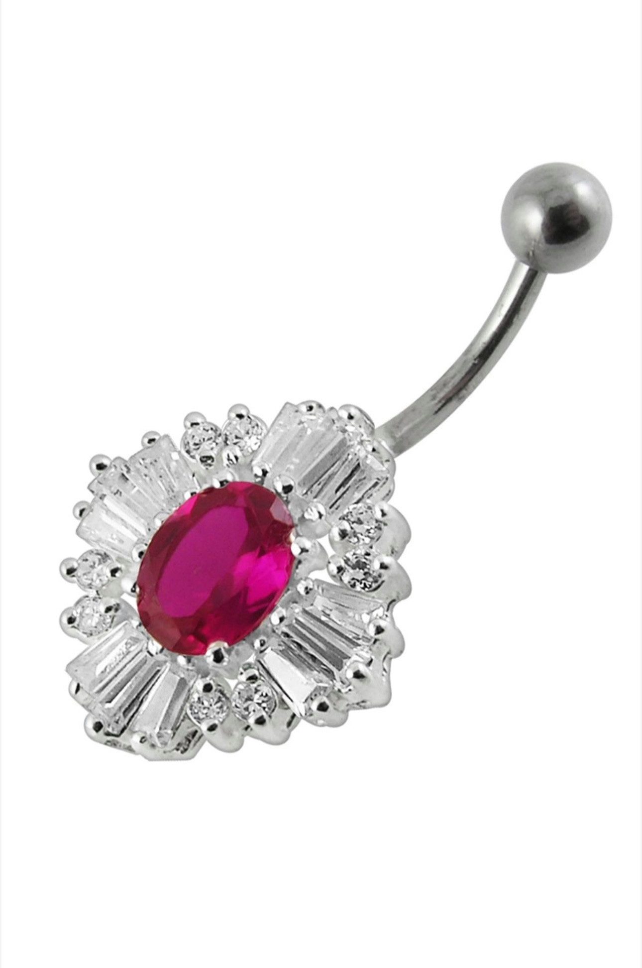 Karisma Schmuck Bauchnabelpiercing Silber 925 Royal Nabel Piercing Stecker, Damenschmuck