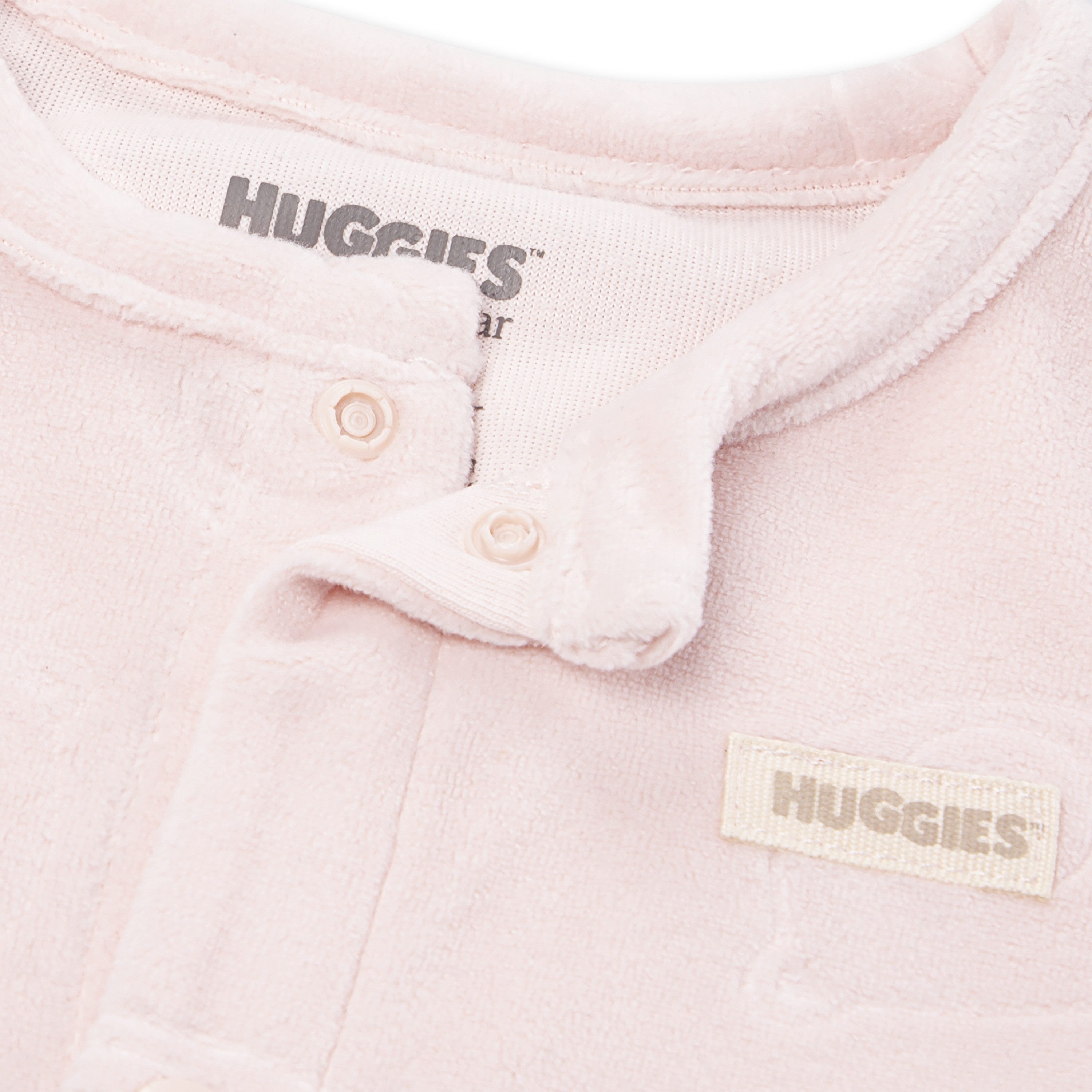 HUGGIES babywear Strampler HUGG FOOTED COVERALL Pflegeleichte Fleece- Qualität