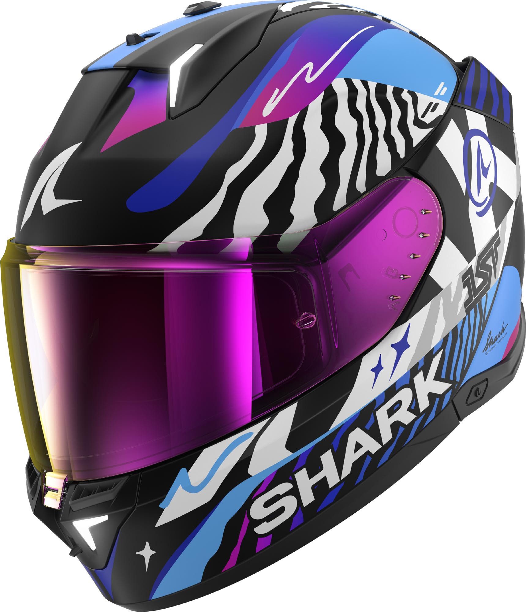 Shark Motorradhelm Skwal i3 Speed Fancy Helm, Antifog Beschichtet,vorbereitet Für Kommunikationssystem,geeignet