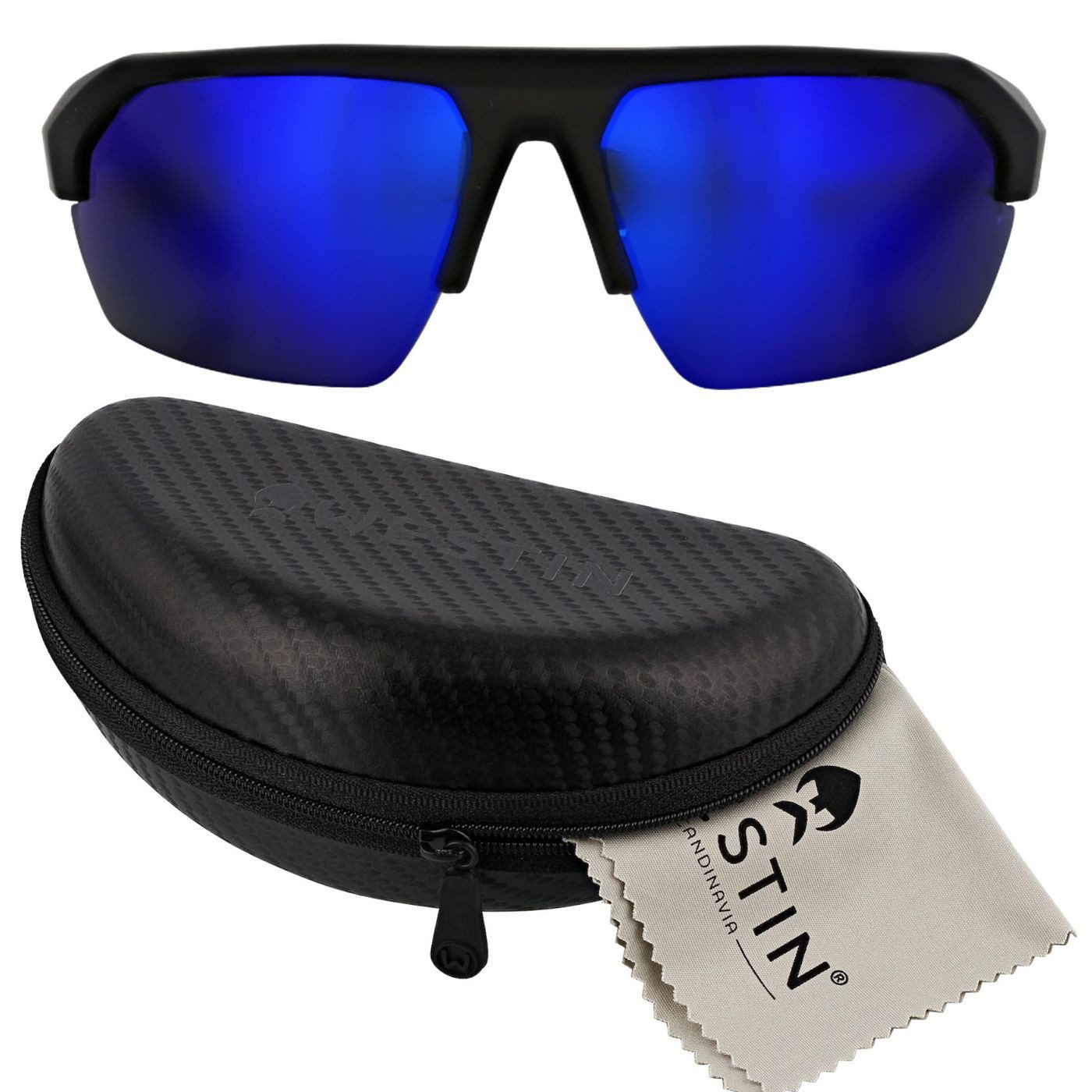 WESTIN Sonnenbrille Westin W6 Sport 25 Matte Black LB Smoke LM Blue AR Blue - Polbrille