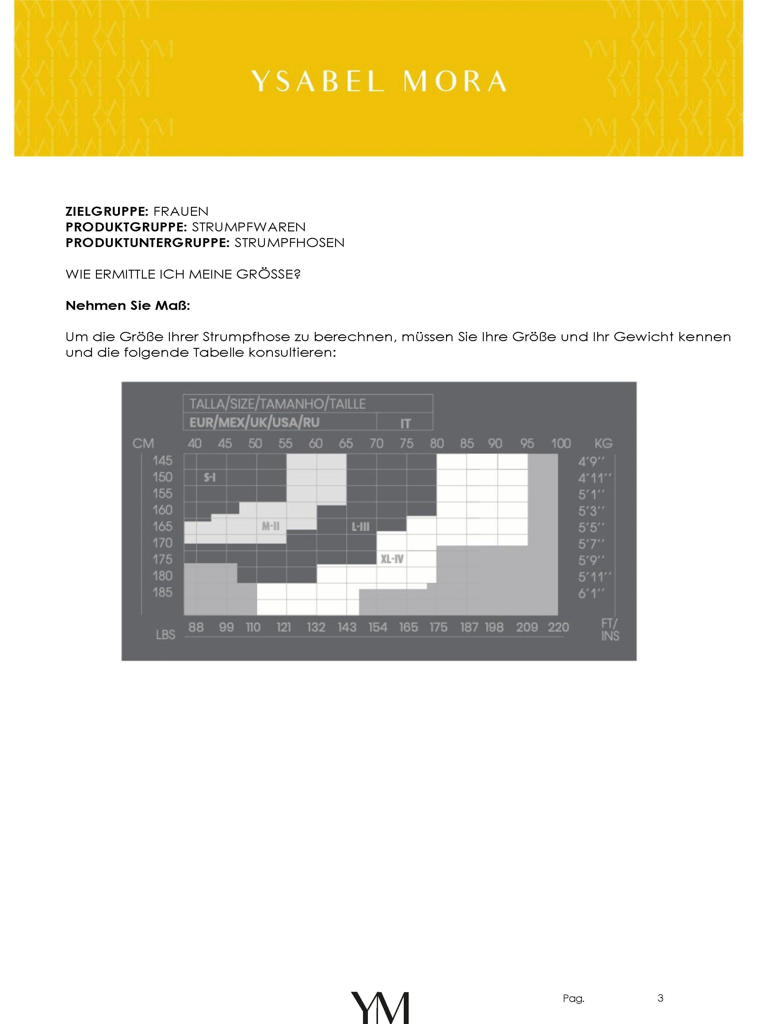 YSABEL MORA Feinstrumpfhose SHAPING TIGHTS BASIC COLLECTION 40 DEN mit Spitzenhöschen-Optik, Shaping-Effekt