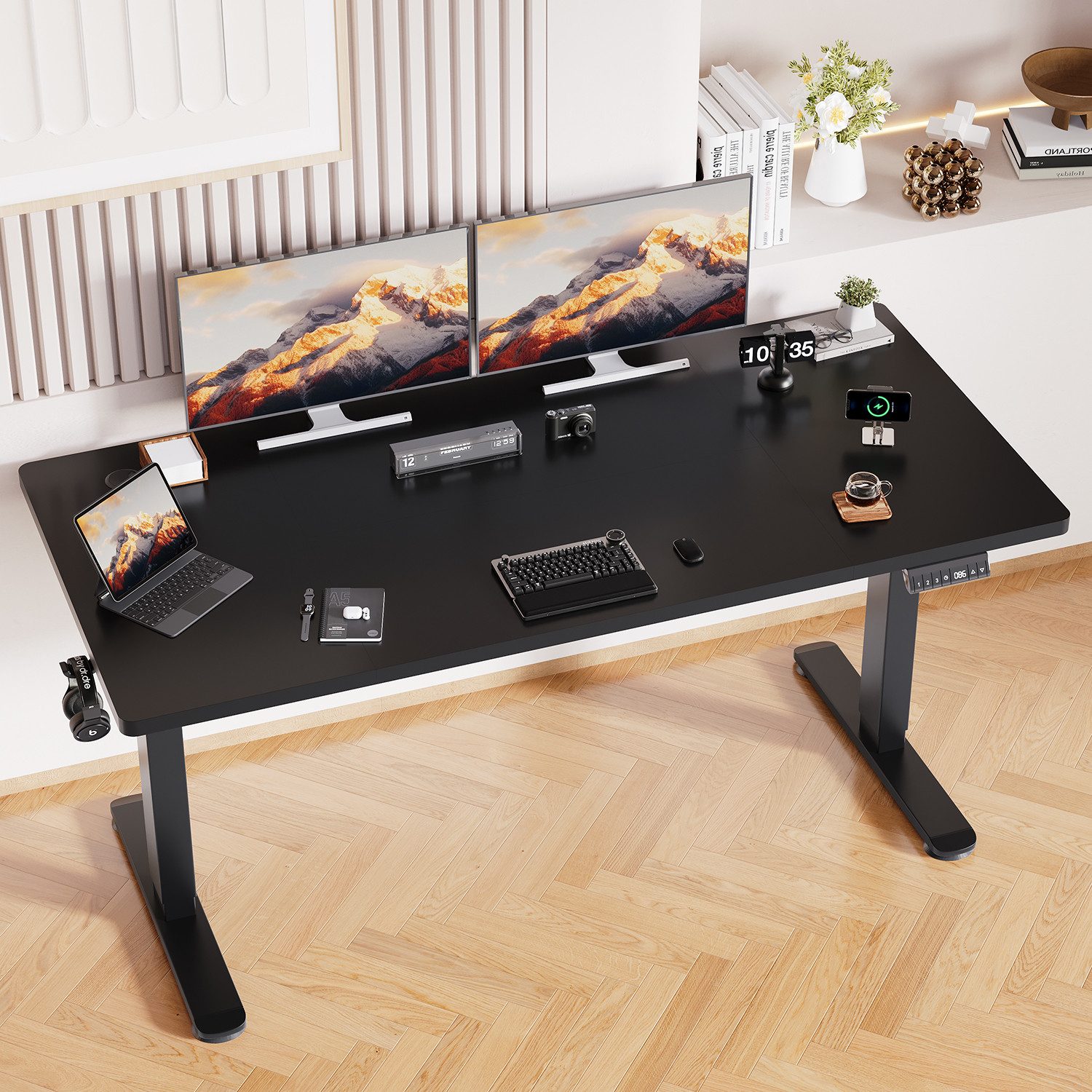 HOMALL Schreibtisch Höhenverstellbarer Elektrisch Schreibtisch, Vierteilige günstig online kaufen
