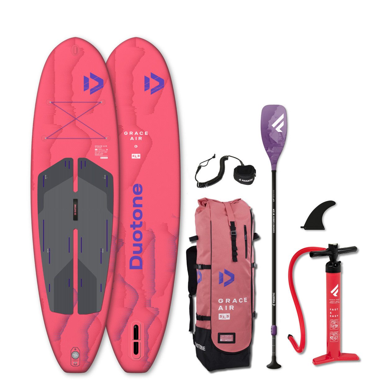 DuoTone SUP-Board DUOTONE GRACE AIR SLS 10'4 iSUP SUP Board Damen Allround Set 7,0kg