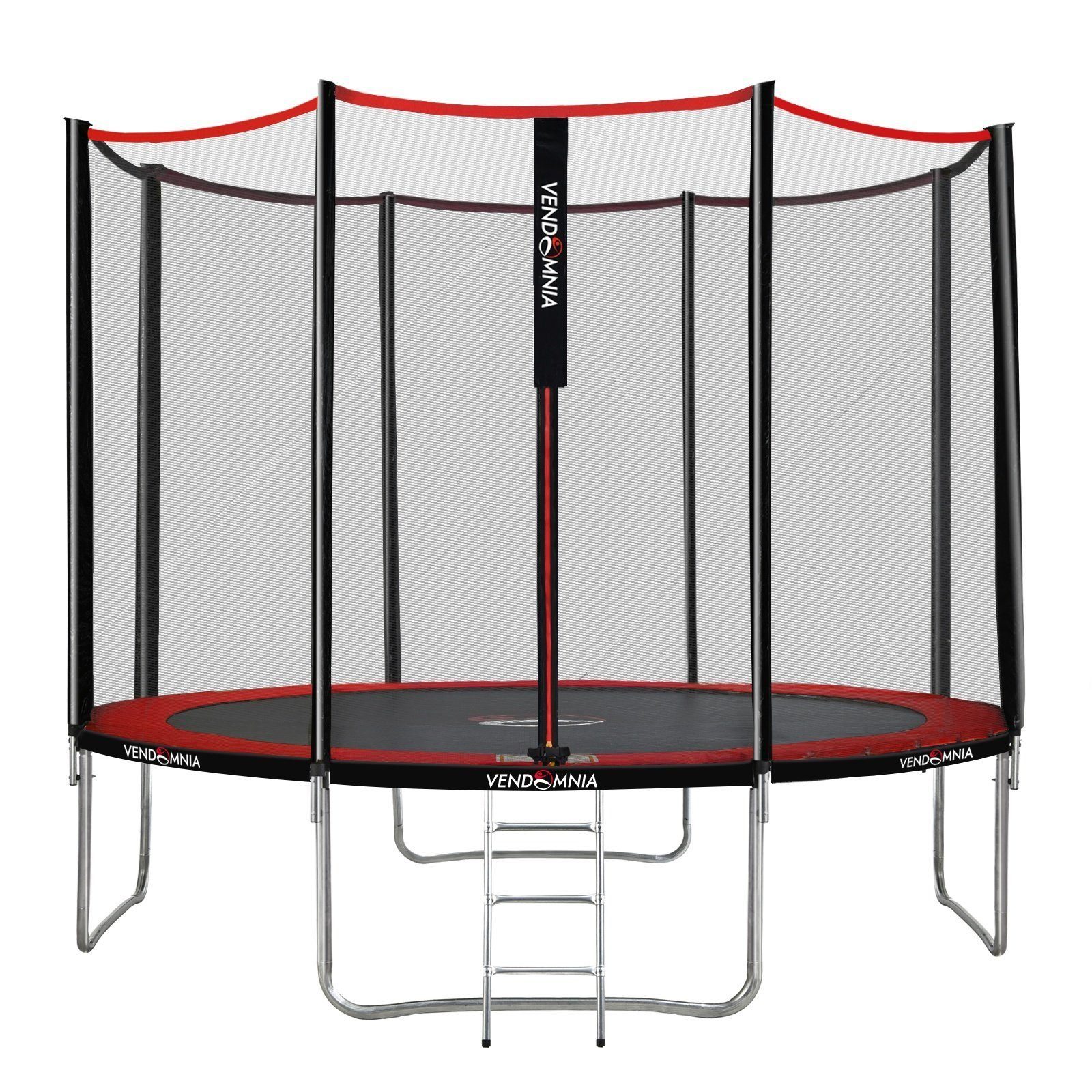 VENDOMNIA Fitnesstrampolin Gartentrampoline mit Sicherheitsnetz, Leiter, Randabdeckung, (Outdoor und Indoor Gartentrampolin mit Zubehör, Fitness Trampoline), 305 cm, Farbwahl