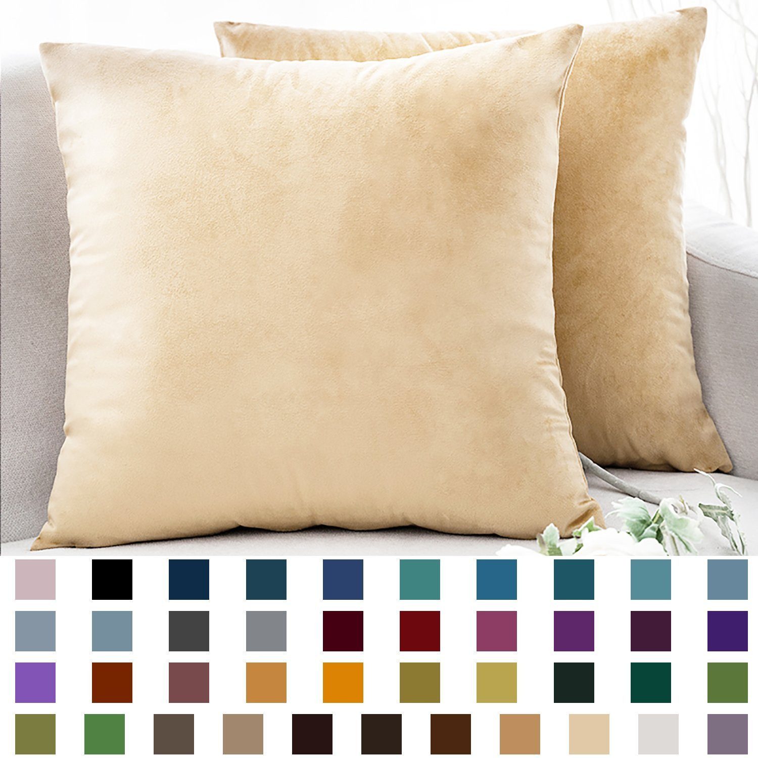 BYSURE Kissenbezüge, (2 Stück), Einfarbig Kissenbezuge aus Samt günstig online kaufen