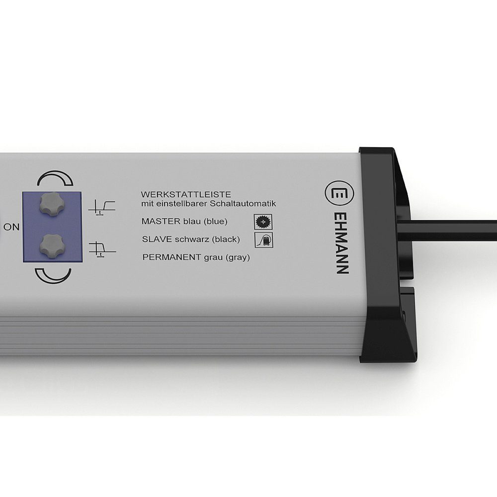 Ehmann Ehmann 0266x00059301 Master/Slave-Steckdosenleiste Silber, Schwarz Sc Steckdosenleiste (Kabellänge 1.50 m)