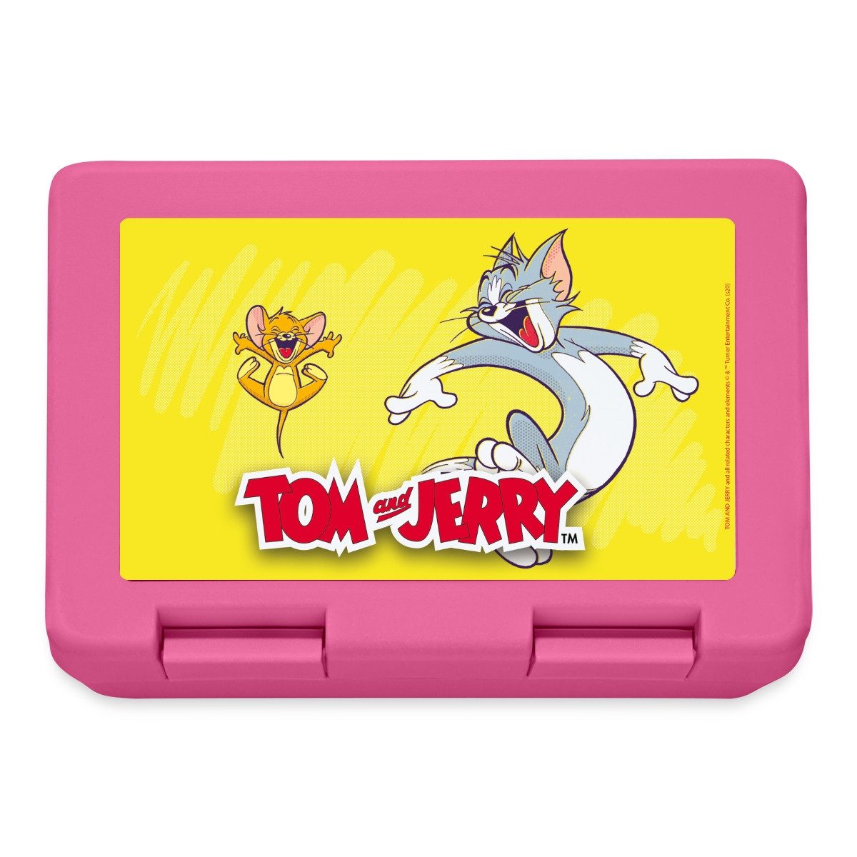 Spreadshirt Lunchbox Tom Und Jerry Glückliche Freunde Brotdose Lunchbox, Plastik, Aluminium