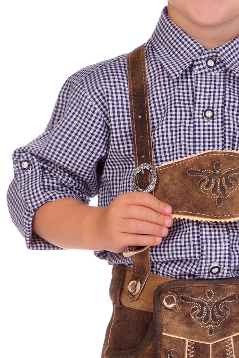 Isar-Trachten Trachtenhemd Trachtenhemd Kind - Modell: EDDY