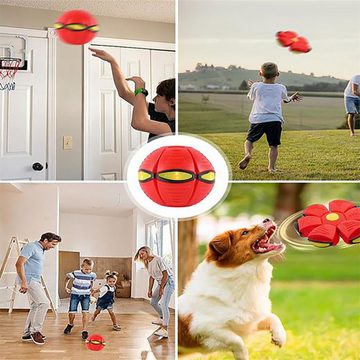 Gontence Hüpfspielzeug Haustierspielzeug Frisbee-Kugeln Kinderspielzeug Frisbee-Kugeln, Bouncy-Kugeln mit Musik und 7 Farblichtern