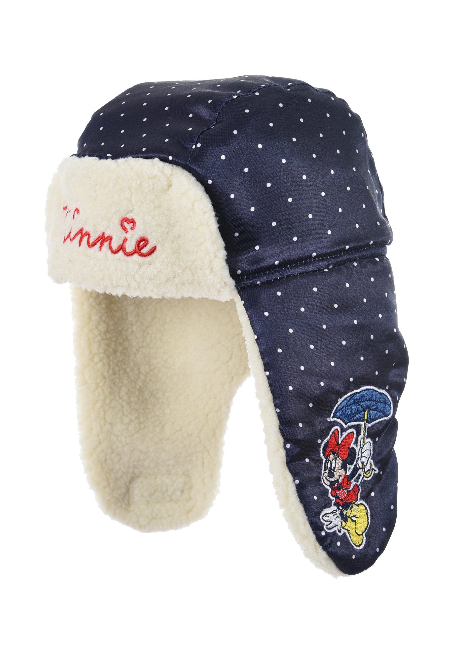 Disney Fleecemütze Baby Mädchen Winter-Mütze Dunkel-Blau Minnie Mouse