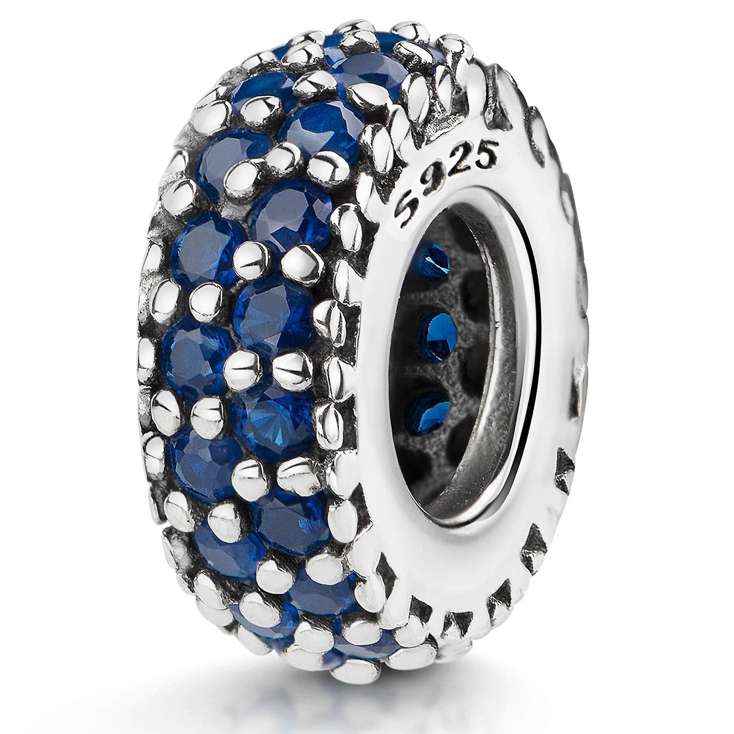 Bead Zirkonia Spacer Blau 1105