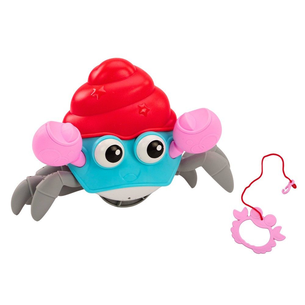 LEAN TOYS Nachziehtier Krabbelkrabbe Aufziehspielzeug Nachziehfigur, (Spar-Set, 1-tlg), Aufziehmechanik, Zugschnur, krabbelnde Bewegung