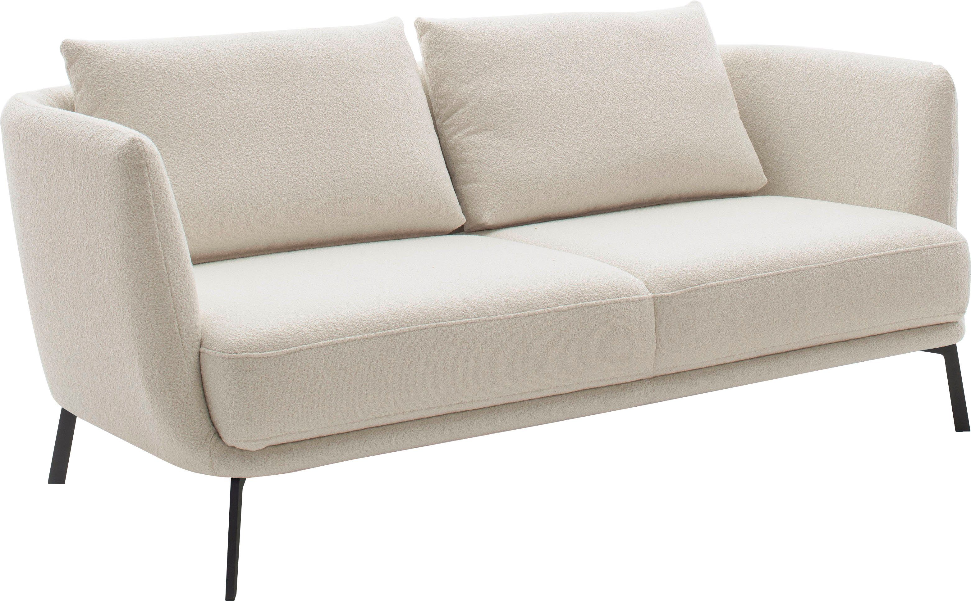 SCHÖNER WOHNEN-Kollektion 2,5-Sitzer Pearl, hochwertig und komfortabel, - 5 Jahre Hersteller-Garantie, auch in Bouclé, Maße (B/H/T): 190/71/91 cm, Füße Metall