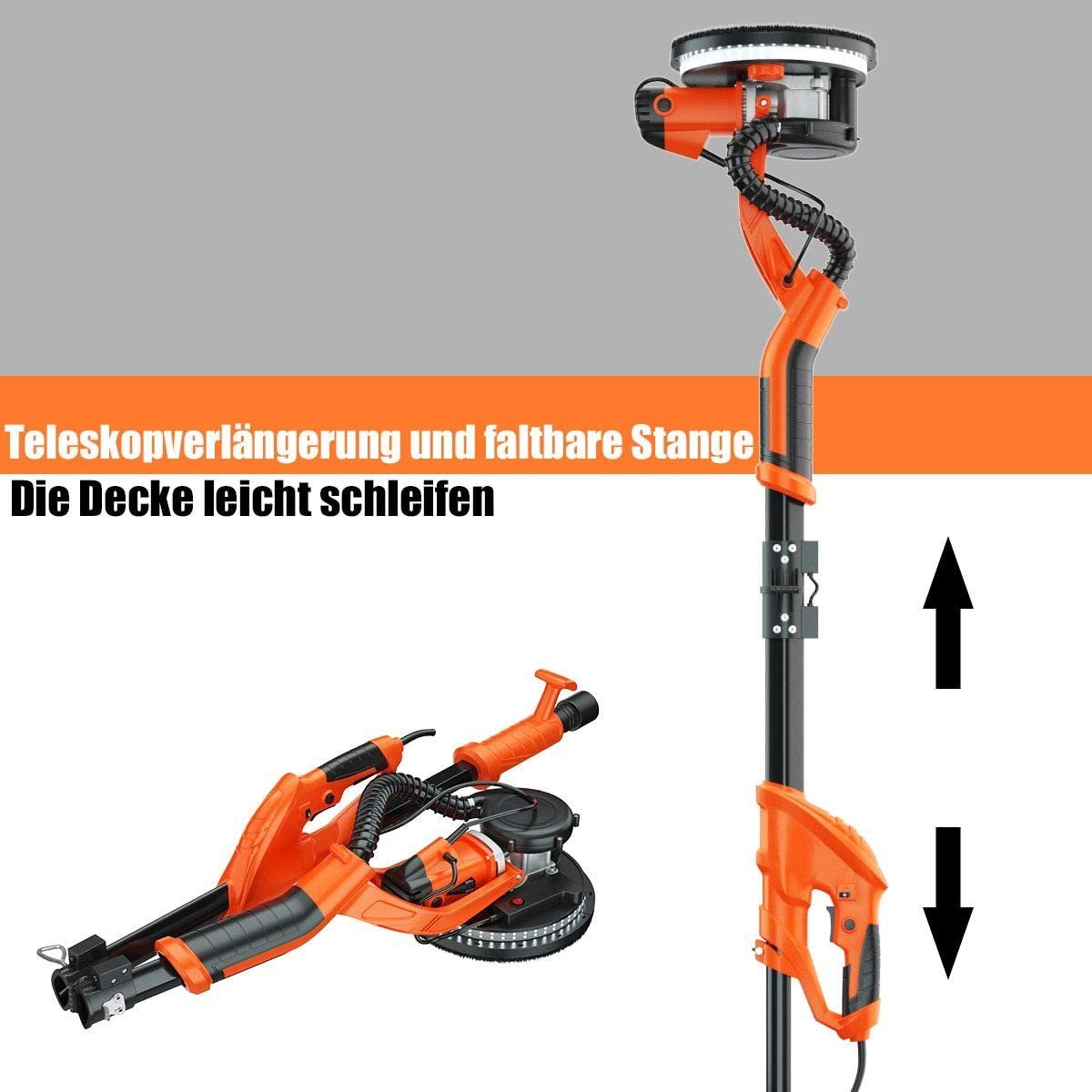 COSTWAY Deckenschleifer, 750W, LED, 800-1750 U/min, günstig online kaufen