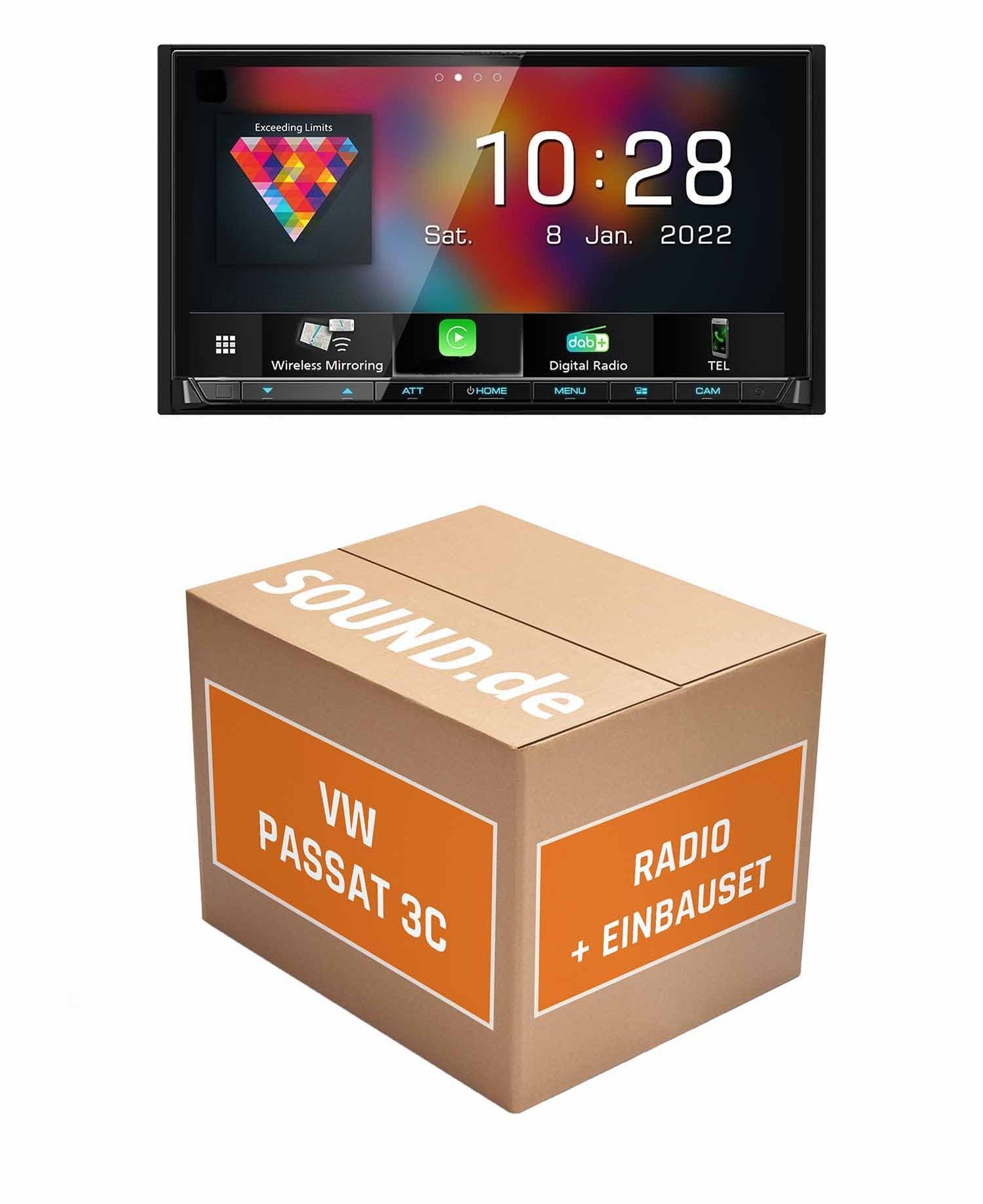 JUST SOUND best choice for caraudio Autoradio Einbauset Kenwood DMX8021DABS VW Passat 3C Autoradio