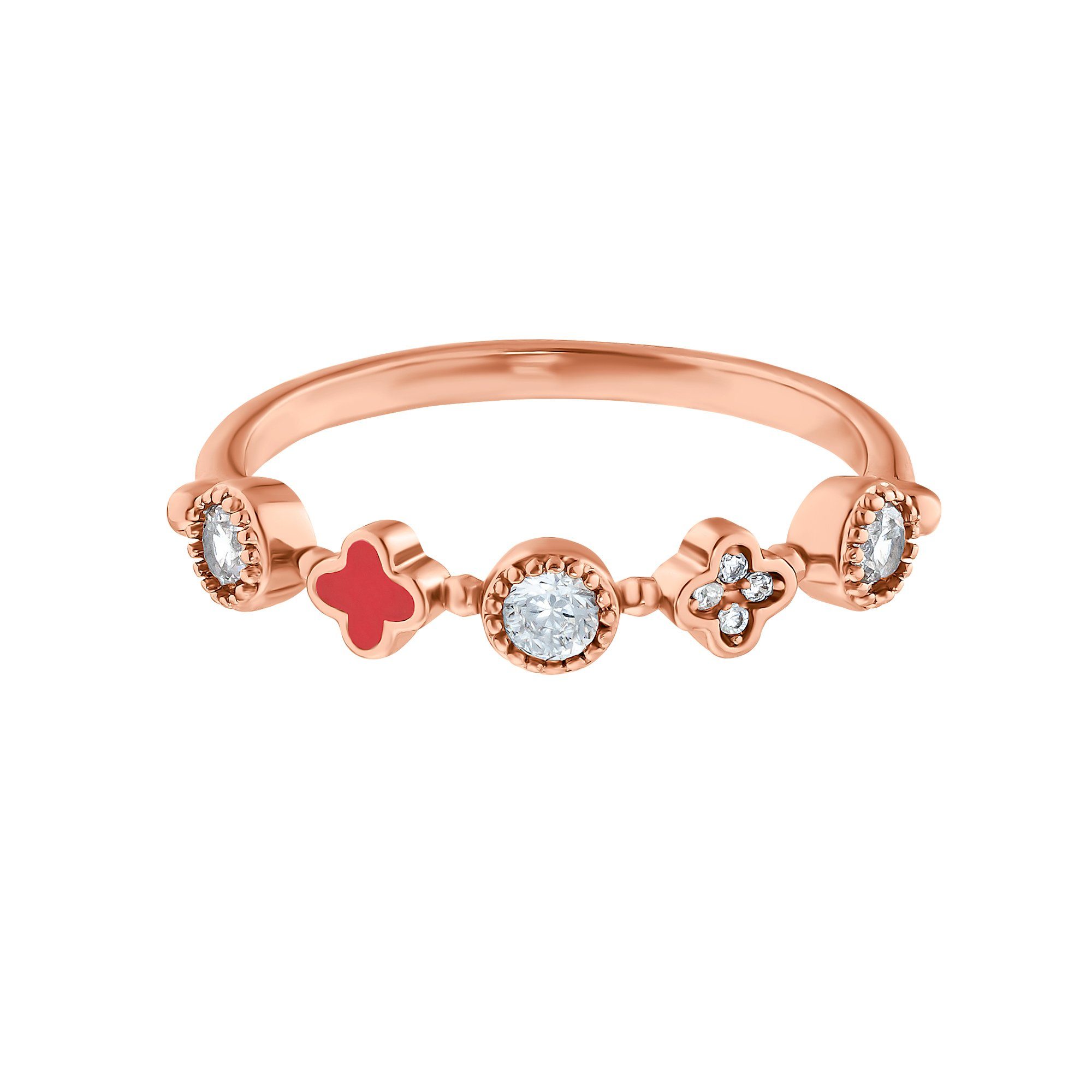 (Ring, für rose Fingerring 1-tlg., inkl. Adria goldfarben Geschenkverpackung), Frauen Damenring Heideman