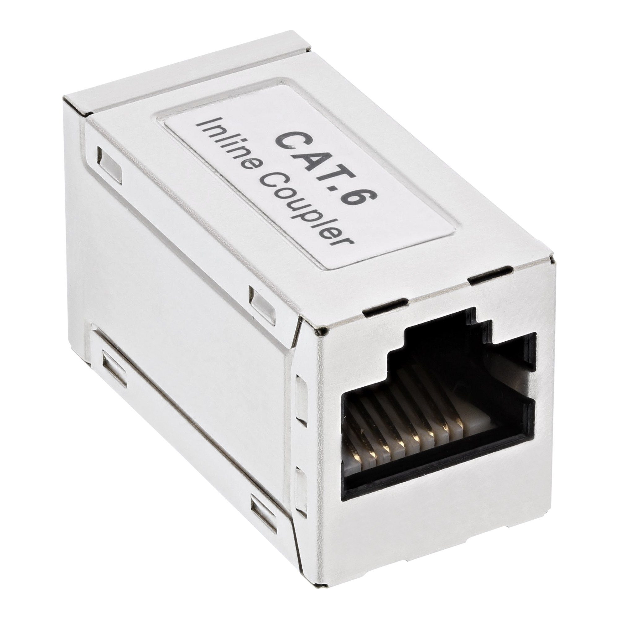 InLine® Patchkabelkupplung Metall Cat.6, 2x RJ45 Buchse, geschirmt LAN-Kabel