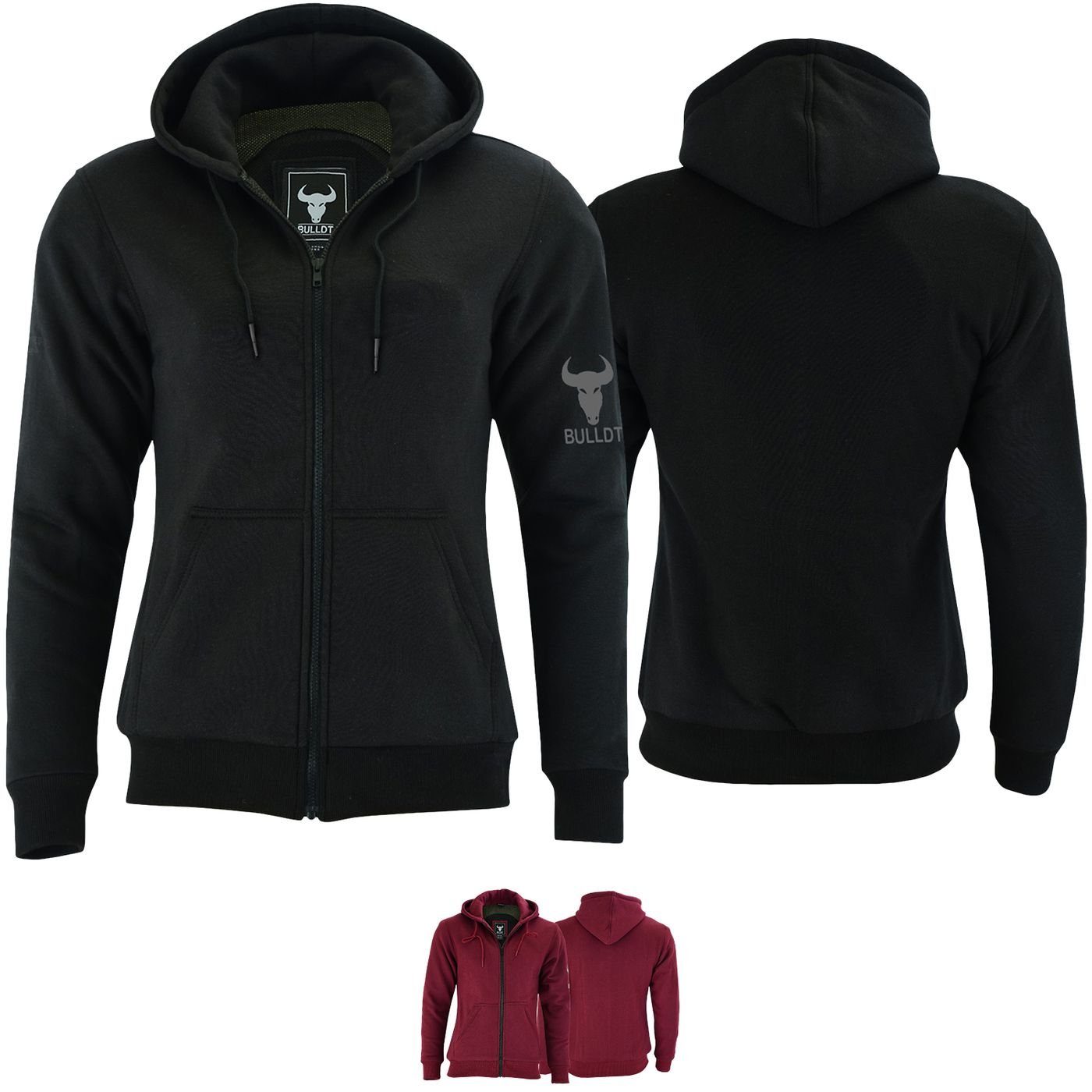 German Wear Motorradjacke BLD1300 Hoodie Damen Motorrad Hoodie mit Protektoren Aramid