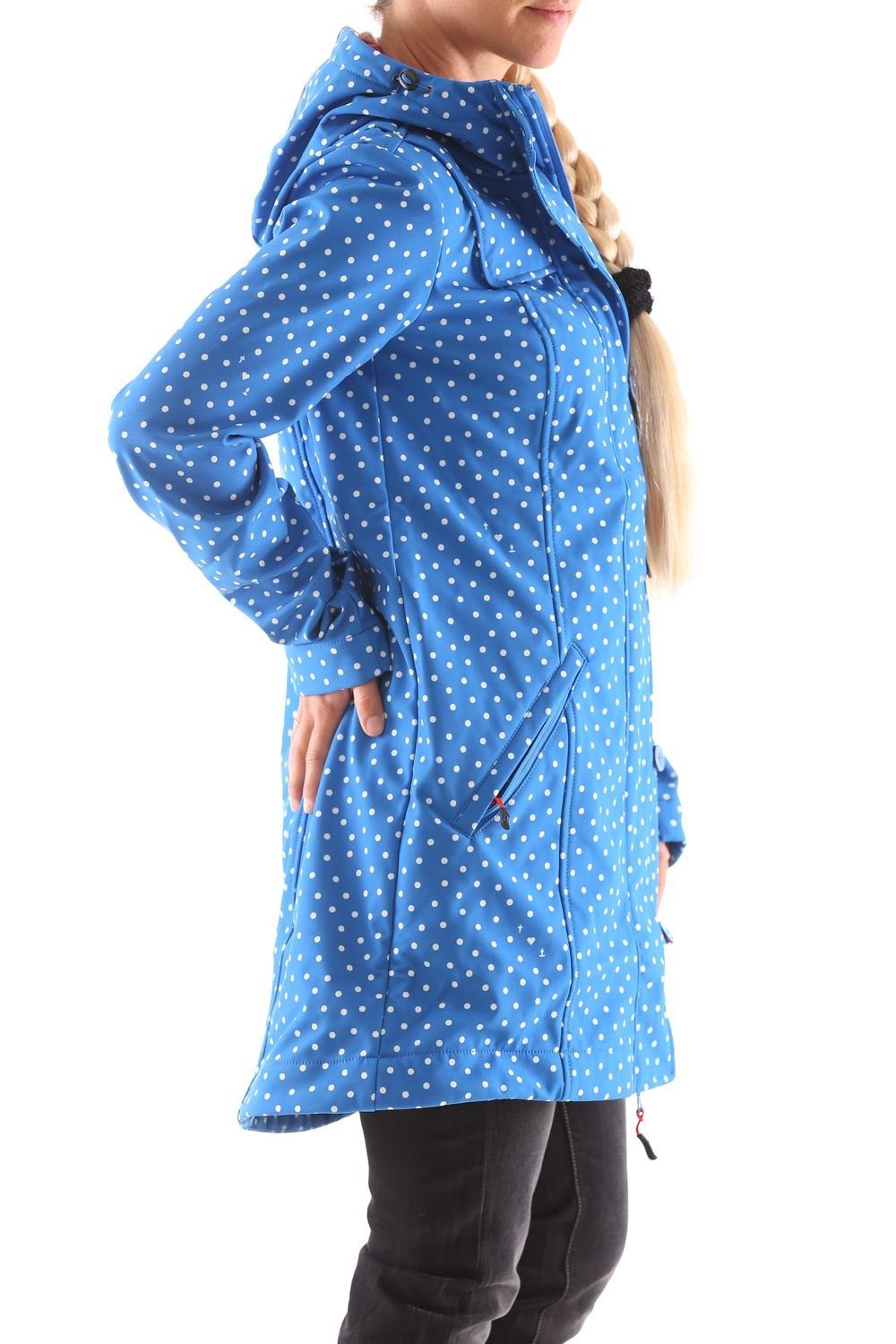 Blutsgeschwister Softshelljacke Blutsgeschwister Wild Weather Long Damen Jacke Mantel